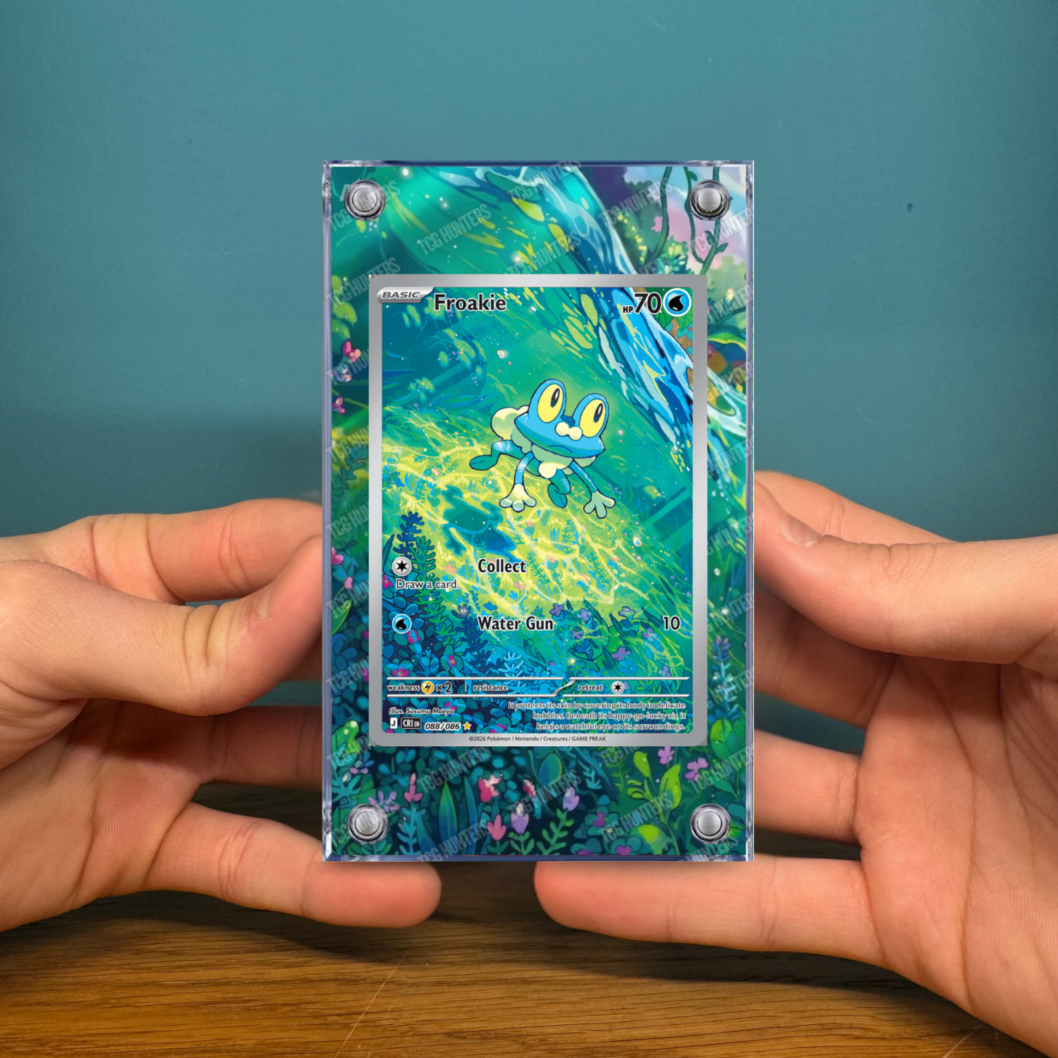 Pokémon Teca Magnetica Acrilico Extended Art - Froakie CRI 088 | Display Case