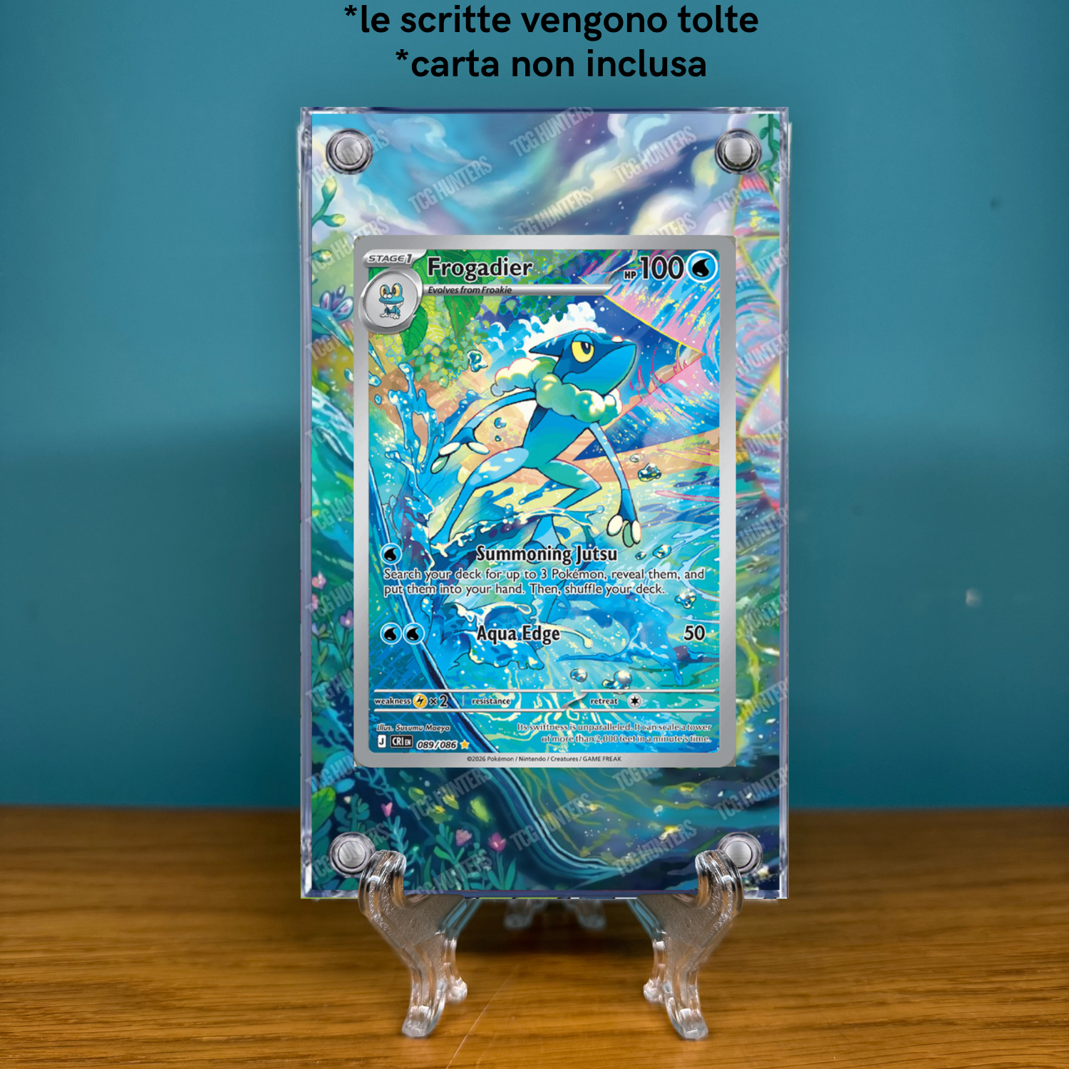 Pokémon Teca Magnetica Acrilico Extended Art - Frogadier CRI 089 | Display Case