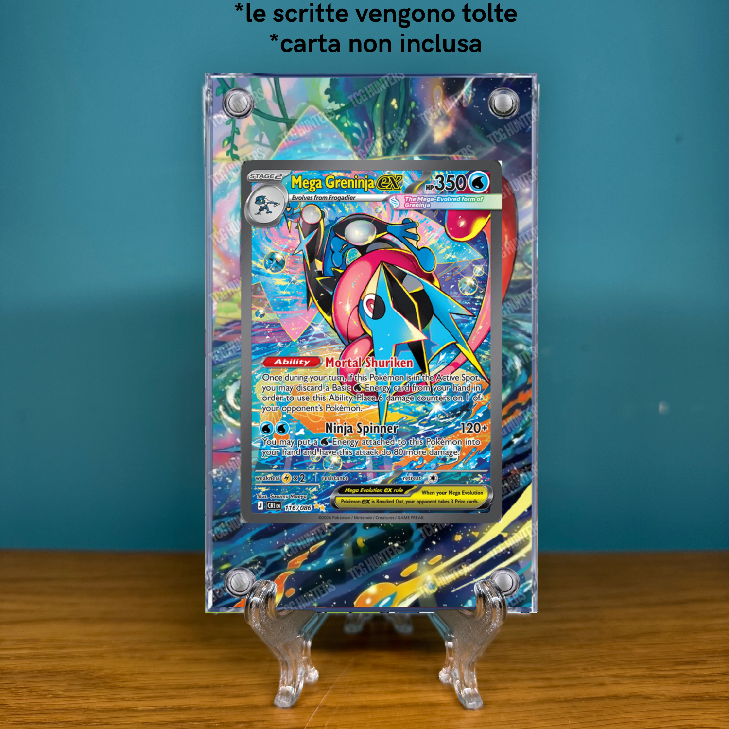 Pokémon Teca Magnetica Extended Art - Mega Greninja ex CRI 116 | Display Case