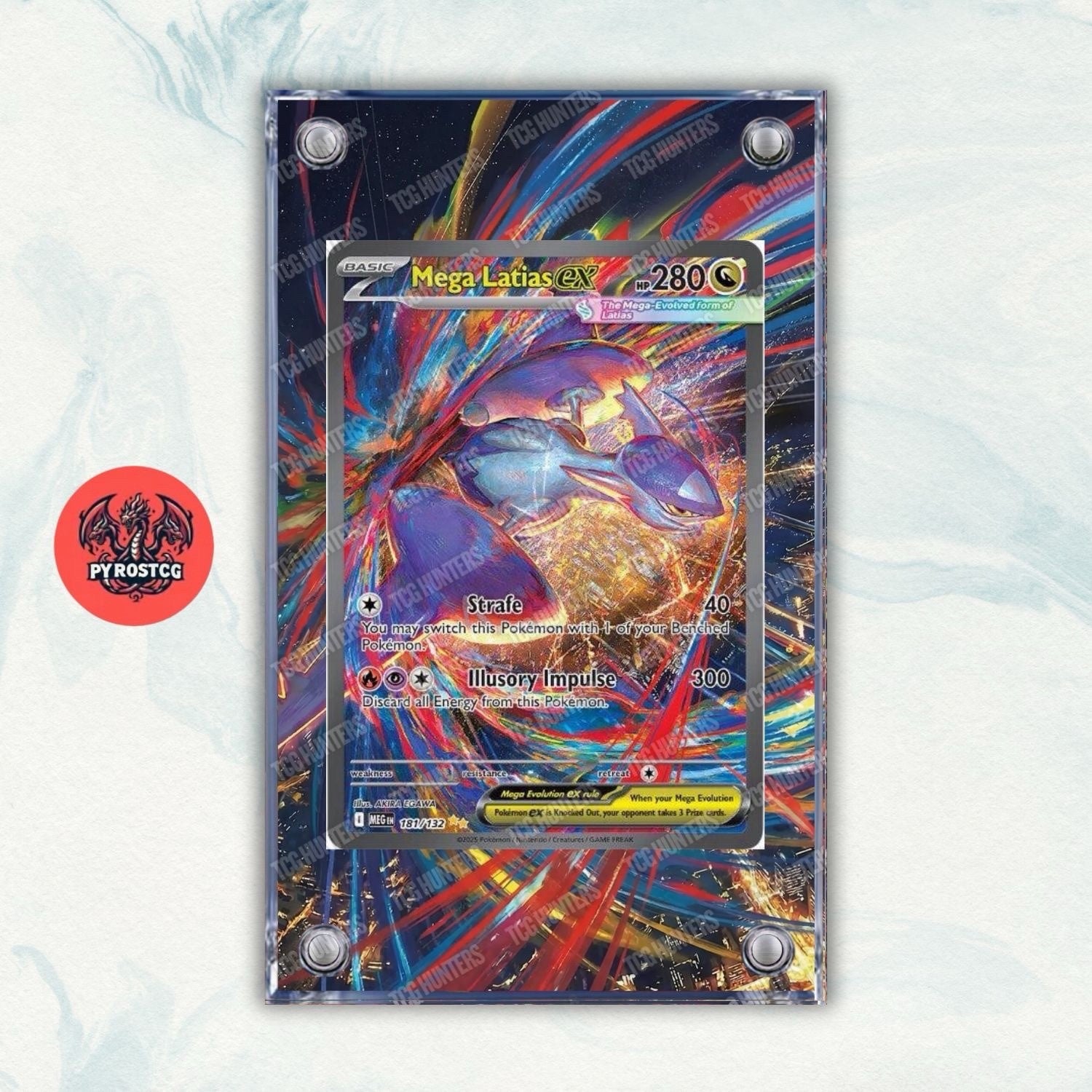 Pokémon Teca Magnetica Acrilico Extended Art - Mega Latias 181 | Display Case0