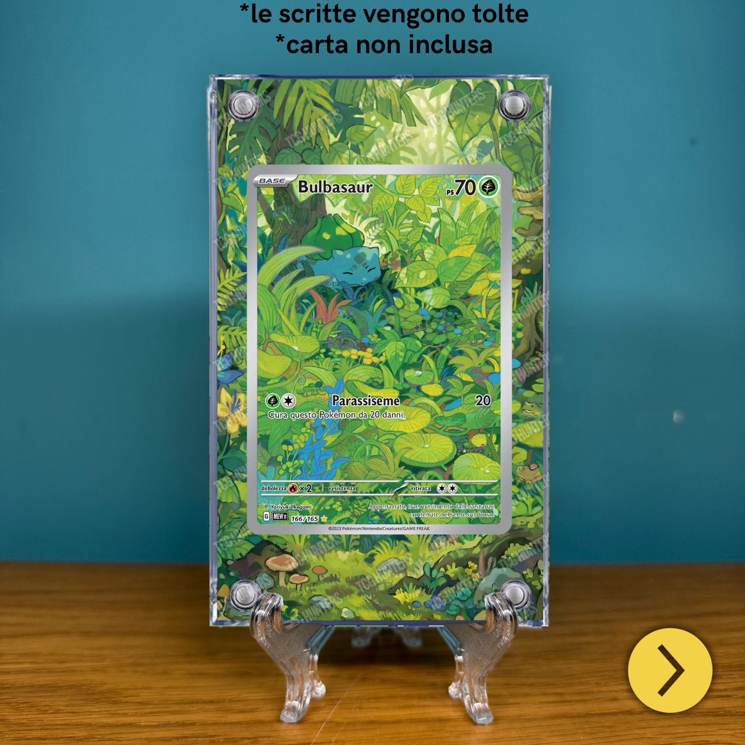 Pokémon Teca Magnetica Acrilico Extended Art - Bulbasaur MEW 166 | Display Case1