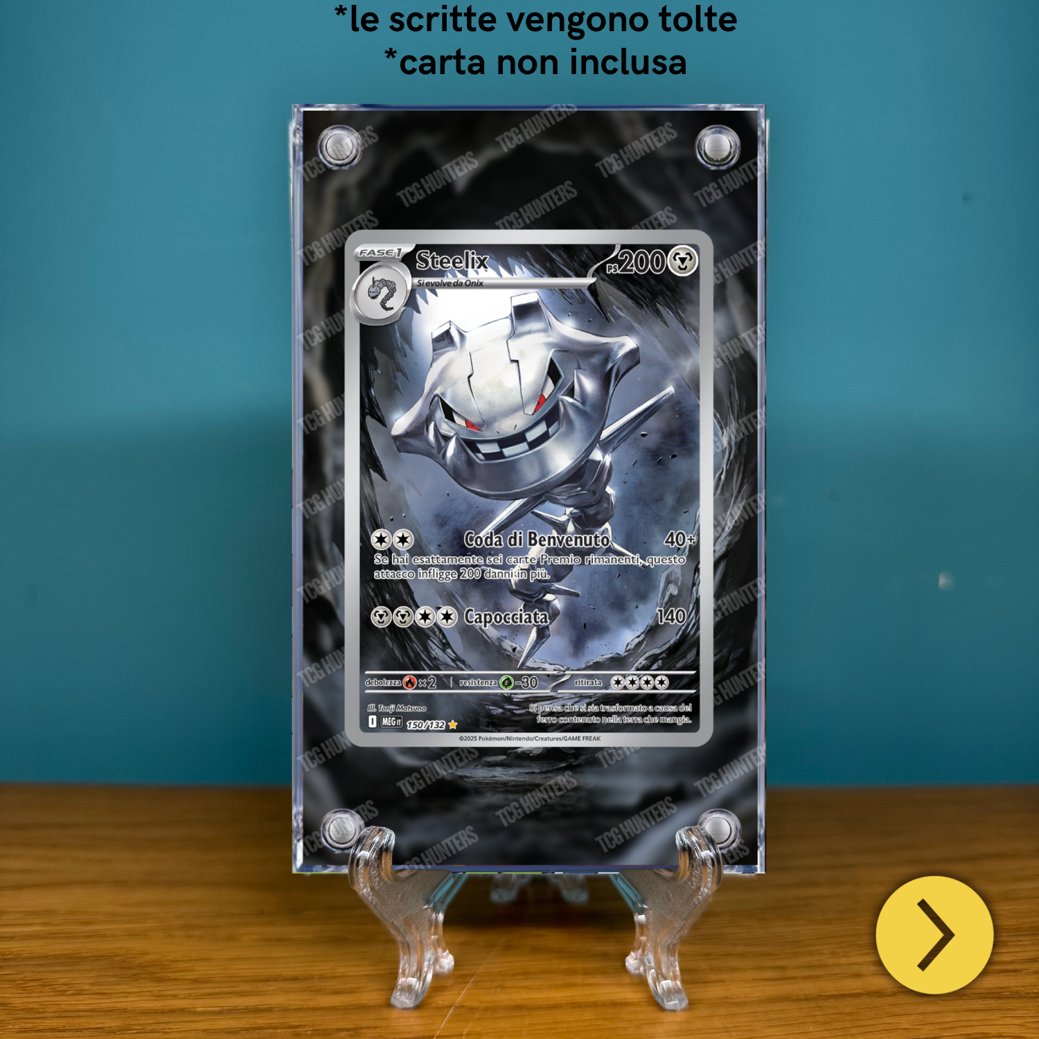 Pokémon Teca Magnetica Acrilico Extended Art - Steelix MEG 150 | Display Case1