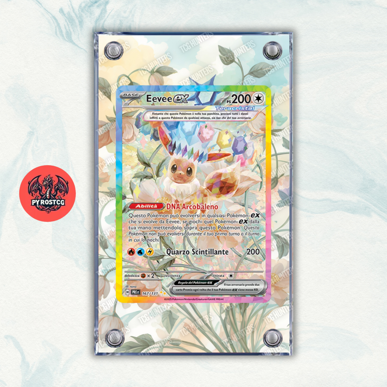 Pokémon Teca Magnetica Acrilico Extended Art - Eevee ex (PRE 167) | Display Case0