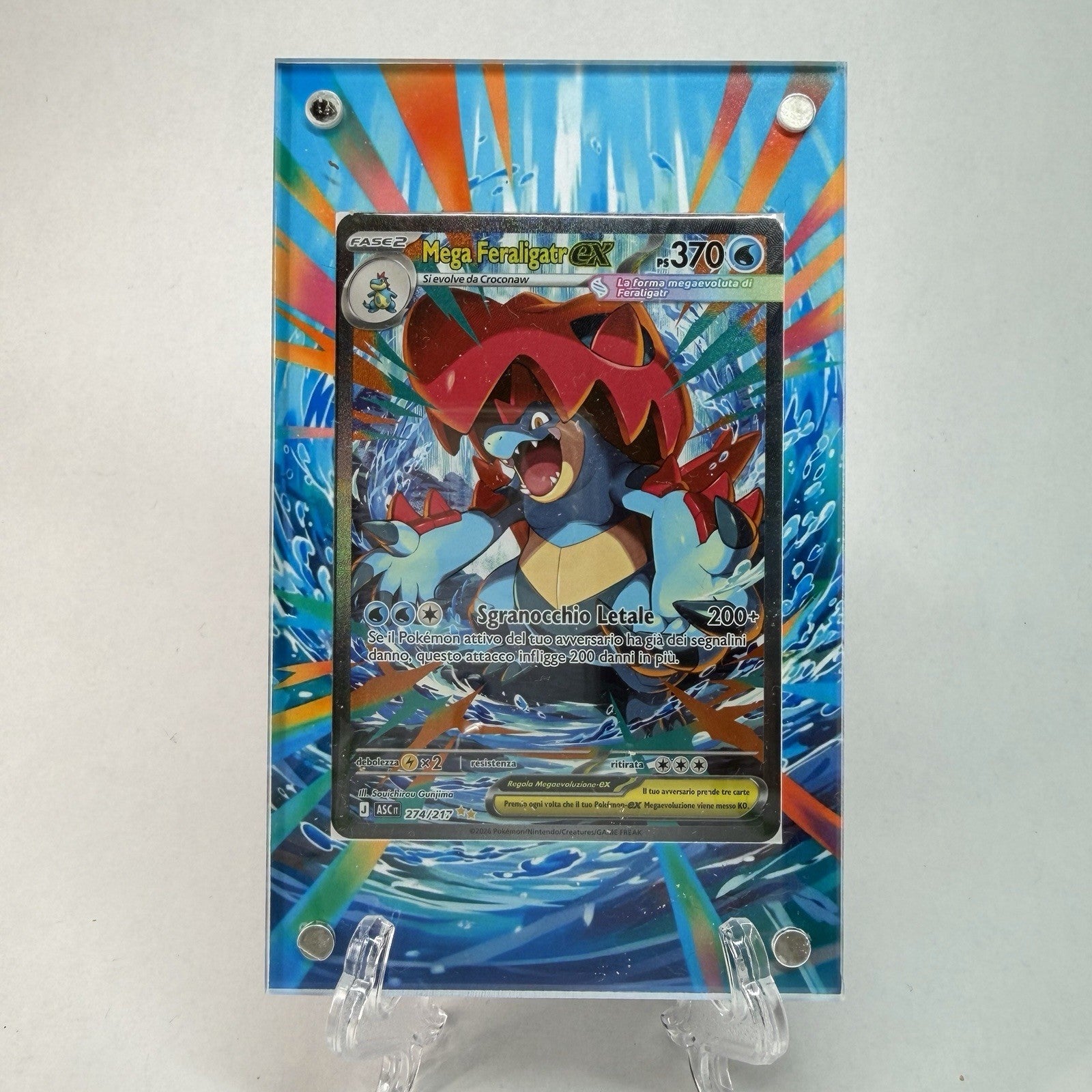 Pokémon Teca Magnetica Acrilico Extended Art - Feraligatr ASC 274 | Display Case0