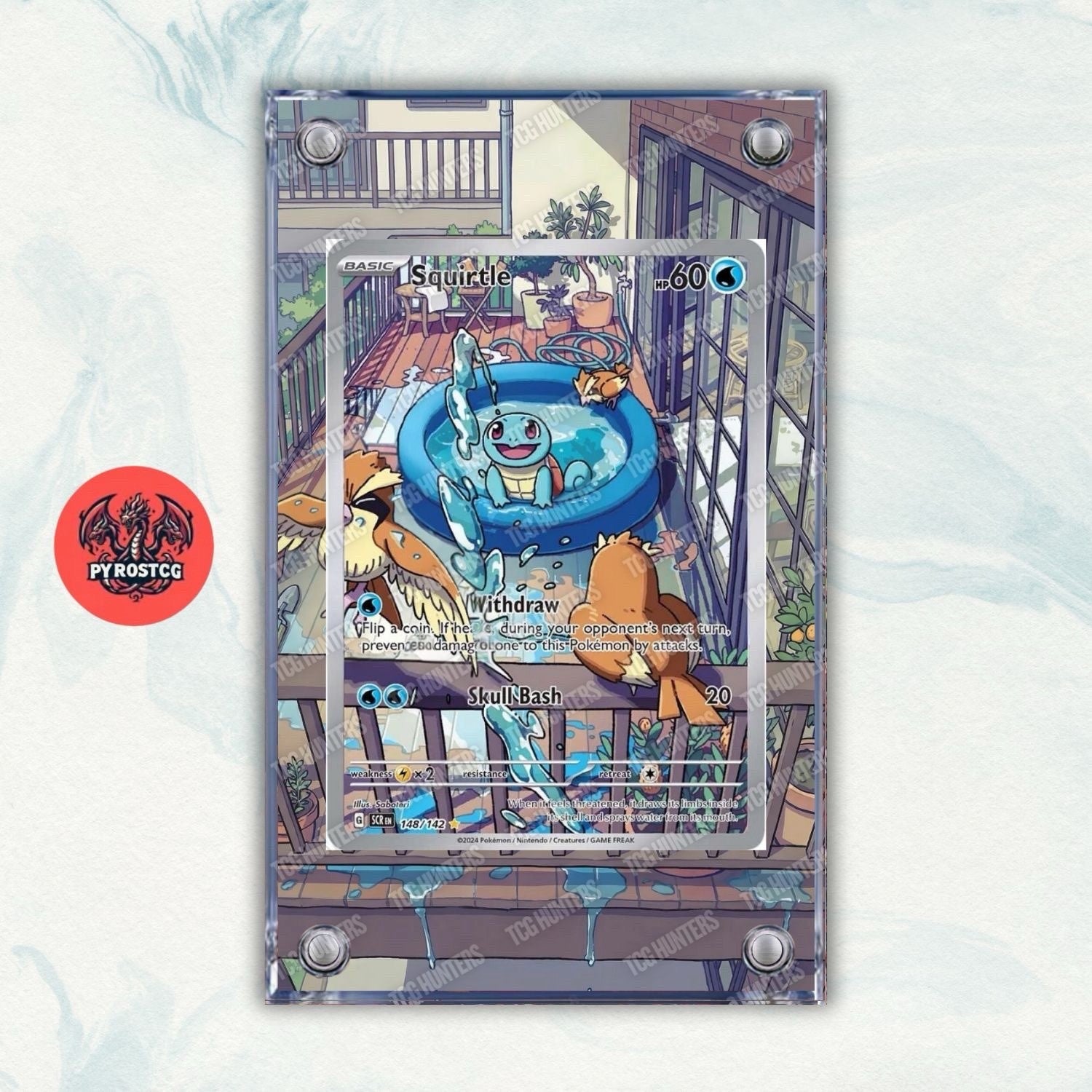 Pokémon Teca Magnetica Acrilico Extended Art - Squirtle SCR 148 | Display Case0