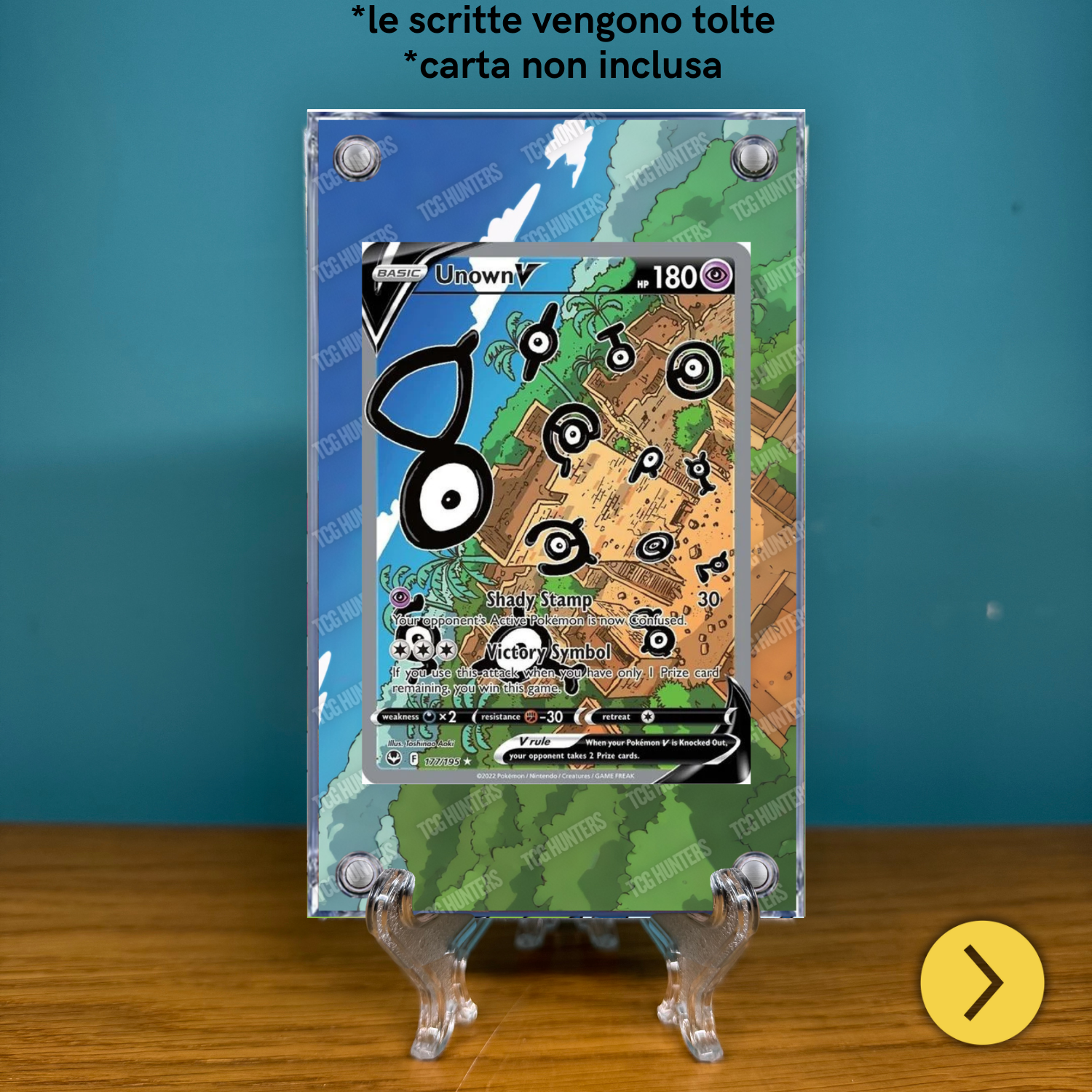 Pokémon Teca Magnetica Acrilico Extended Art - Unown V SIT 177 | Display Case1