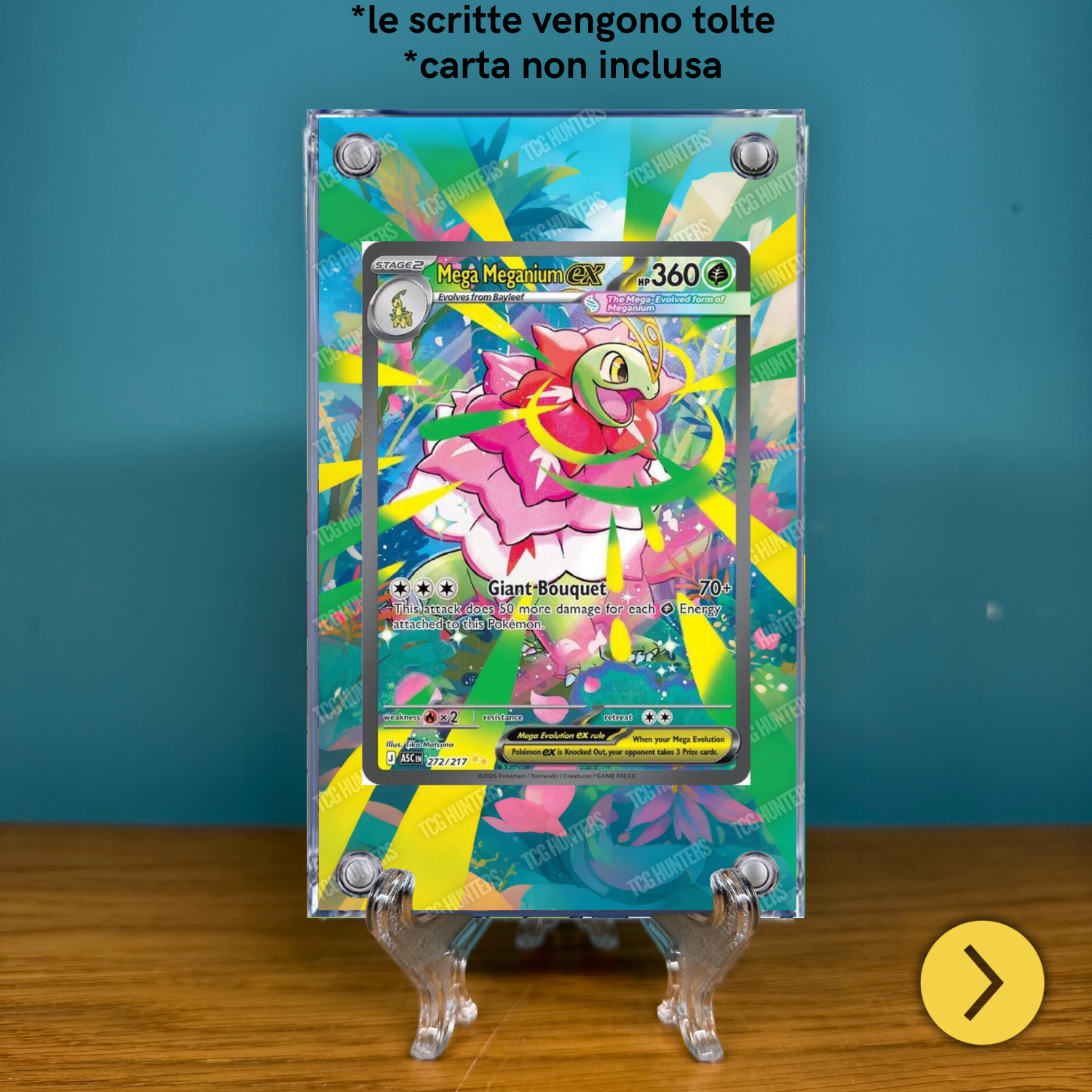 Pokémon Teca Magnetica Acrilico Extended Art - Meganium ASC 272 | Display Case1