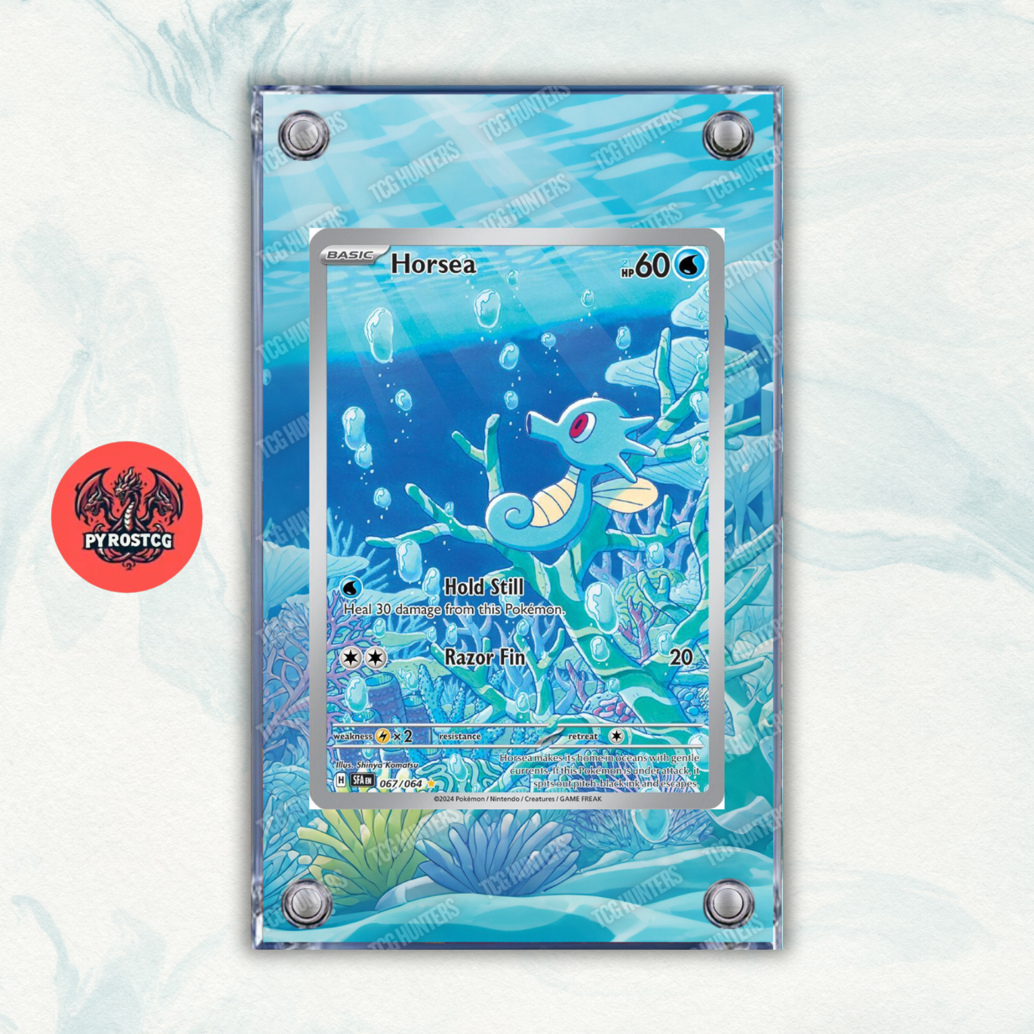 Pokémon Teca Magnetica Acrilico Extended Art - Horsea SFA 067 | Display Case0