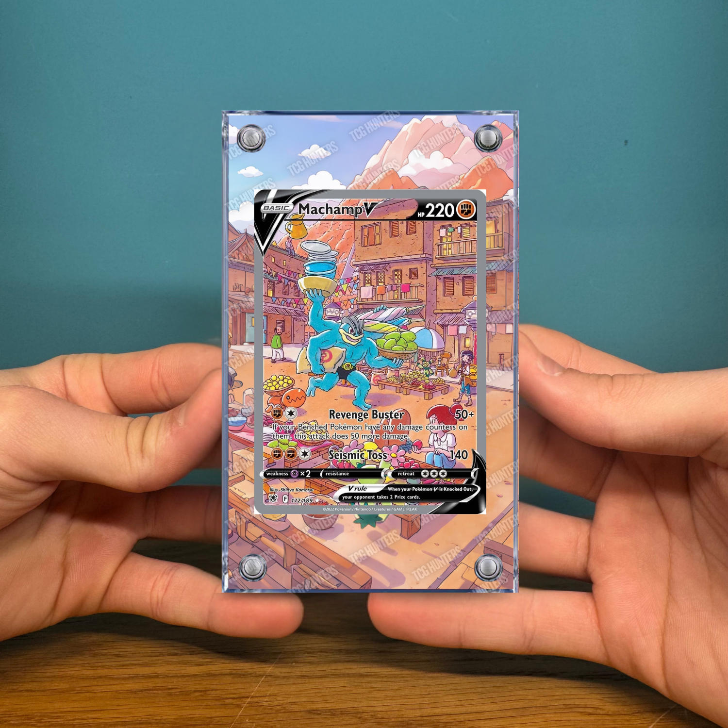 Pokémon Teca Magnetica Acrilico Extended Art - Machamp ASR 172 | Display Case2