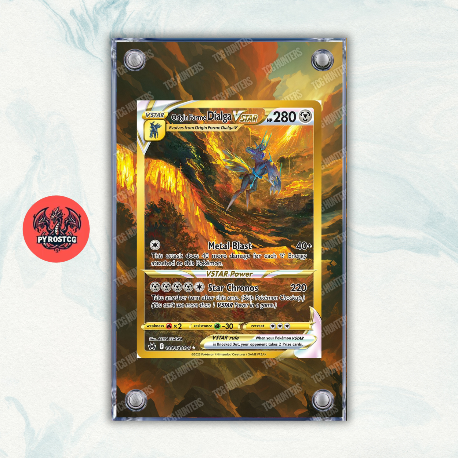 Pokémon Teca Magnetica Acrilico Extended Art - Dialga CRZ GG68 | Display Case0