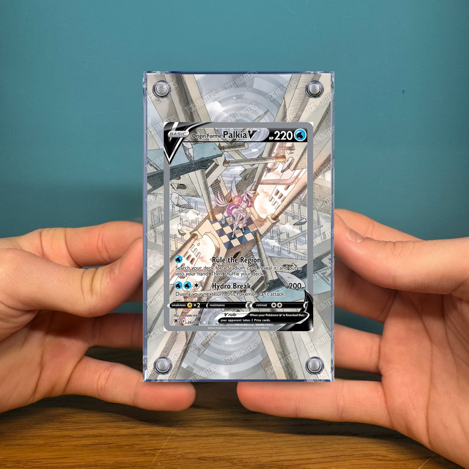 Pokémon Teca Magnetica Acrilico Extended Art - Palkia V ASR 167 | Display Case2