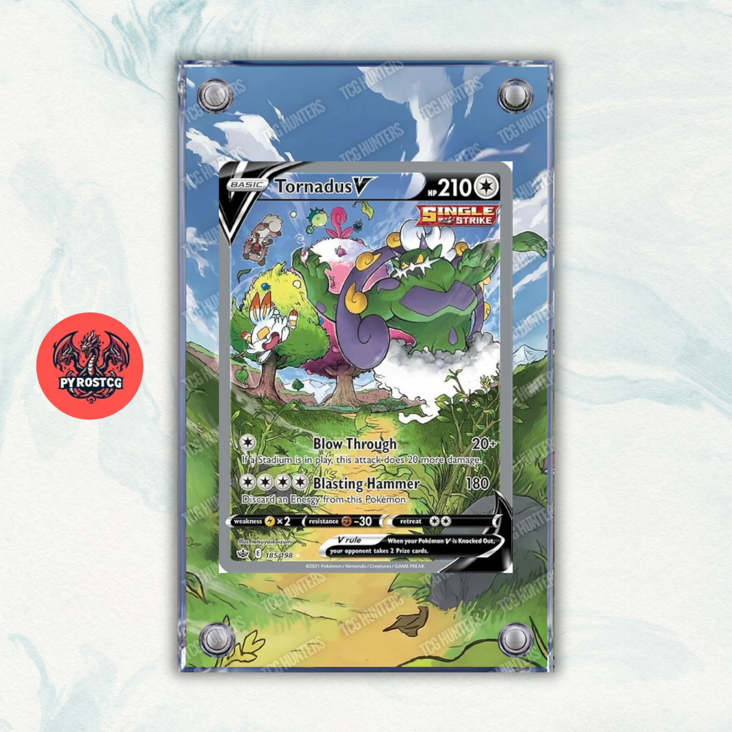 Pokémon Teca Magnetica Acrilico Extended Art - Tornadus V CRE 185 | Display Case0