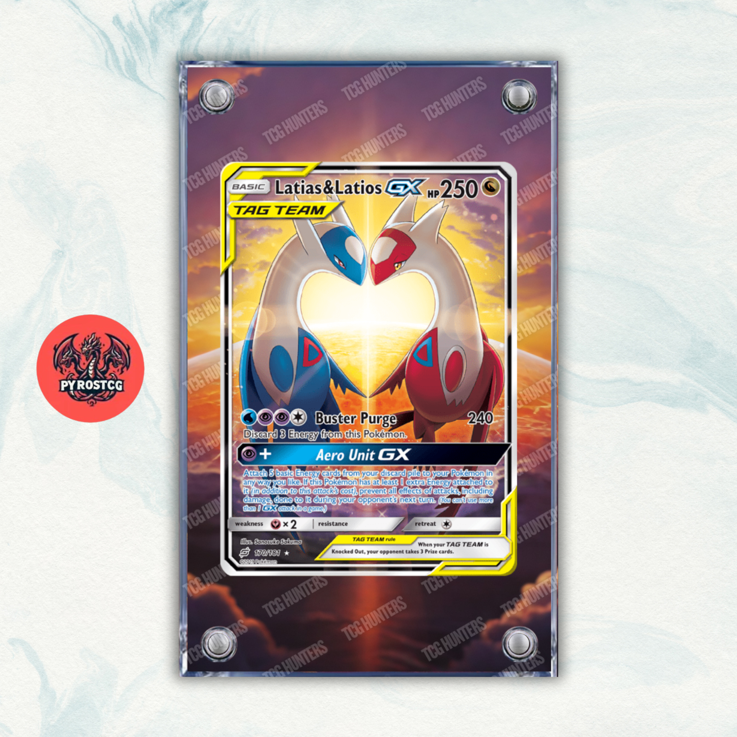 Pokémon Teca Magnetica Extended Art - Latias & Latios GX TEU 170 | Display Case0
