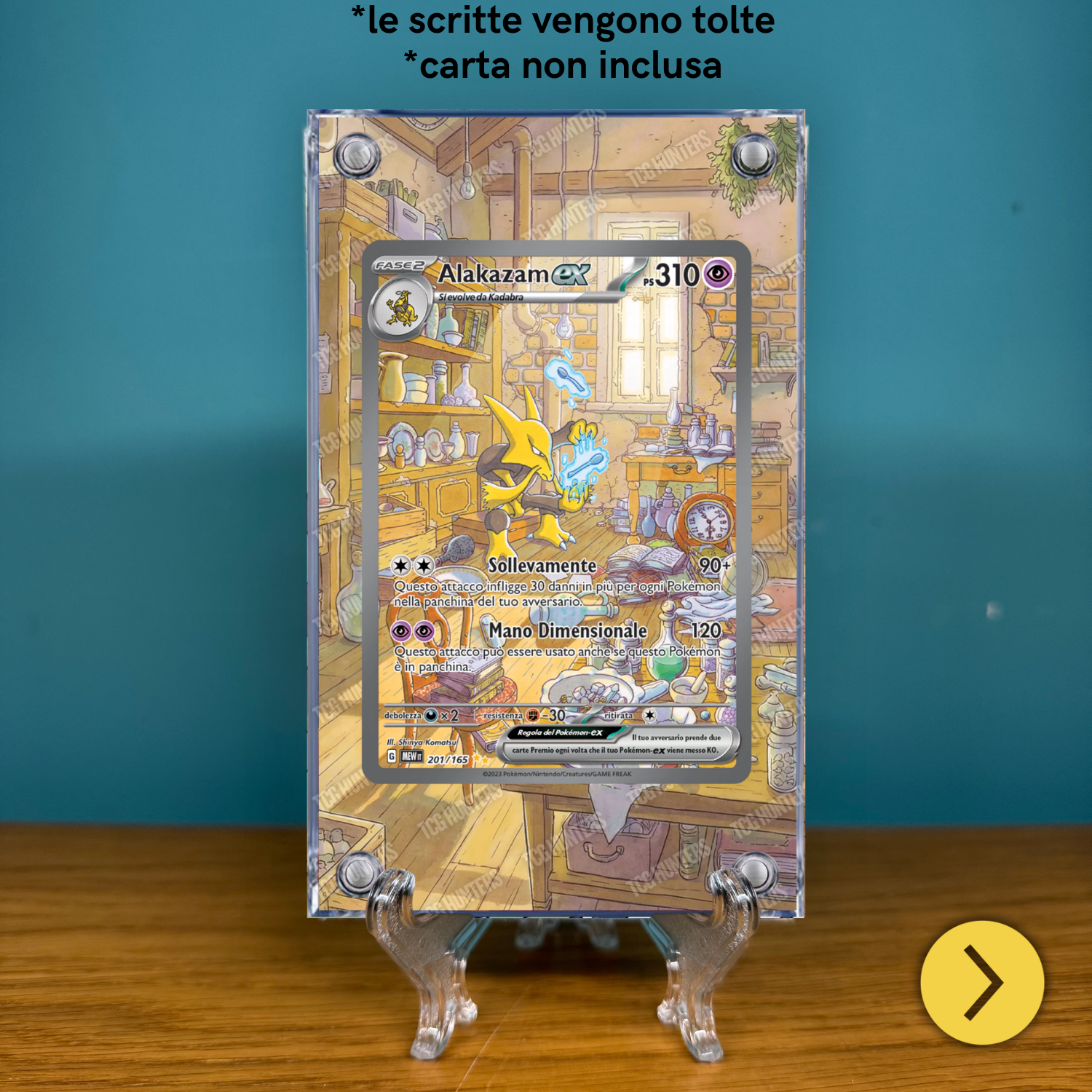 Pokémon Teca Acrilico Extended Art - Alakazam ex MEW 201 151 | Display Case1