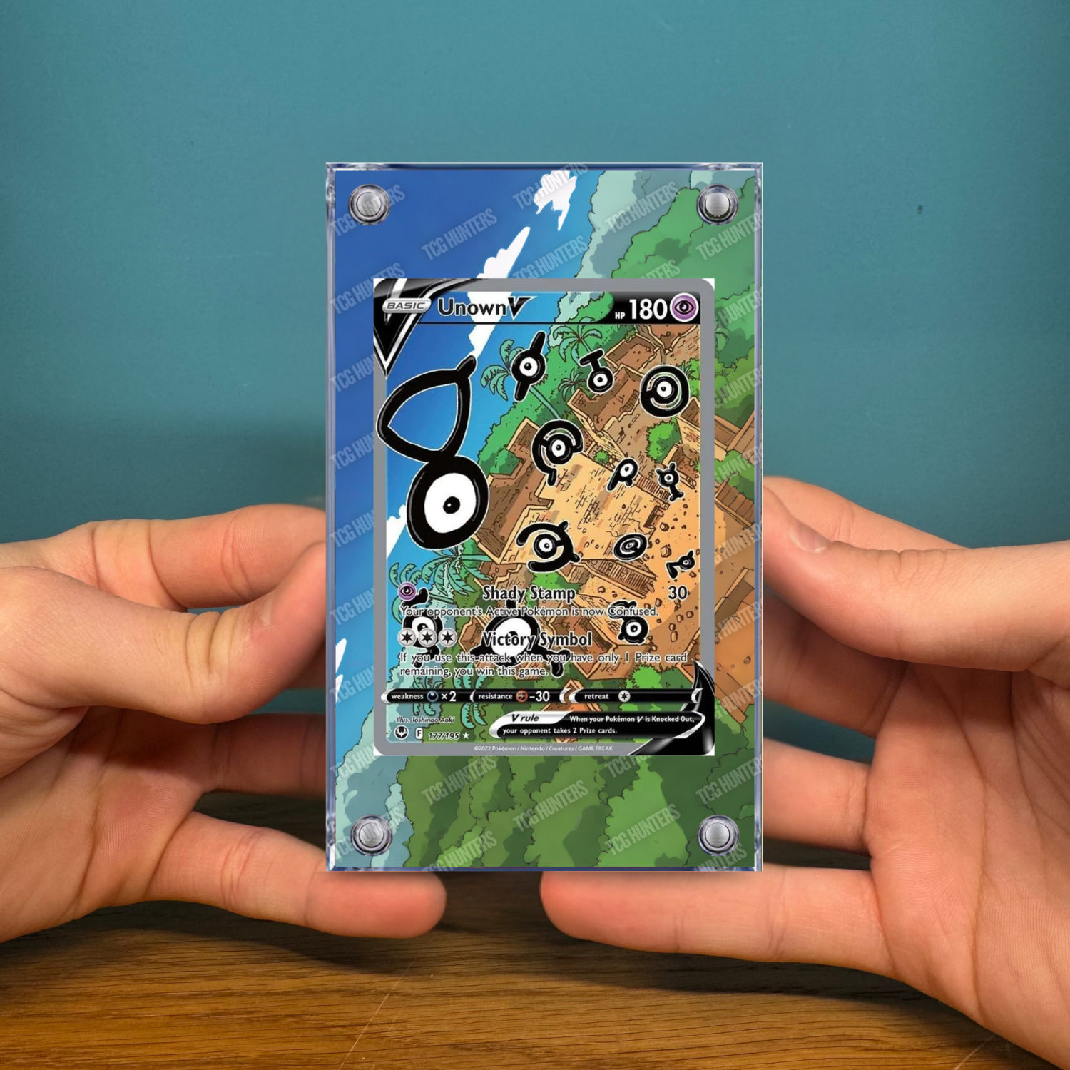 Pokémon Teca Magnetica Acrilico Extended Art - Unown V SIT 177 | Display Case2