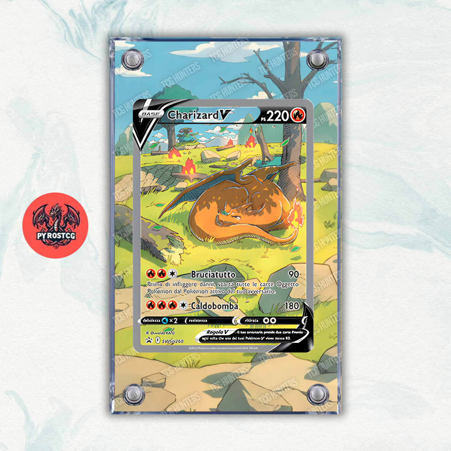 Pokémon Teca Magnetica Acrilico Extended Art - Charizard SWSH 260 | Display Case0