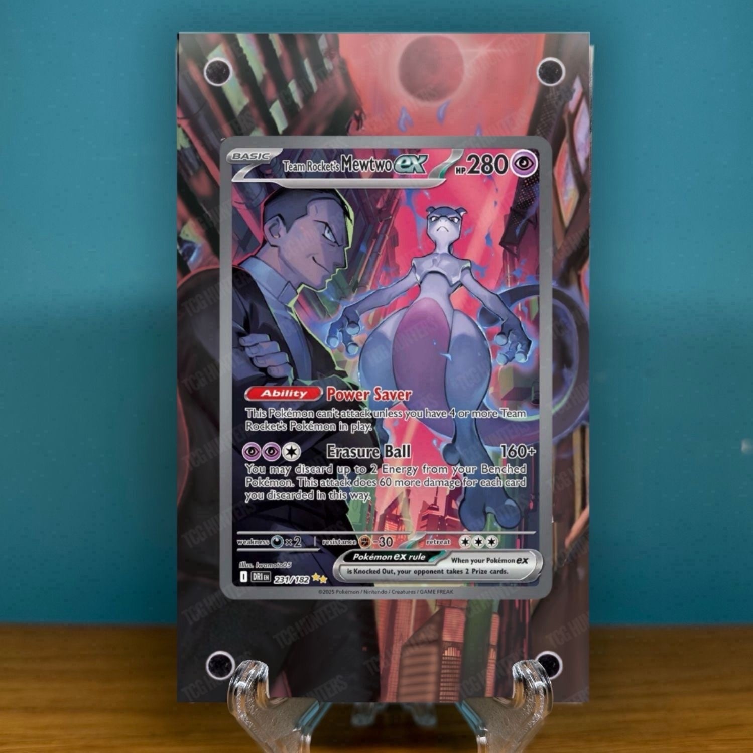 Pokémon Teca Magnetica Acrilico Extended Art Mewtwo Ex DRI 231 | Display Case7