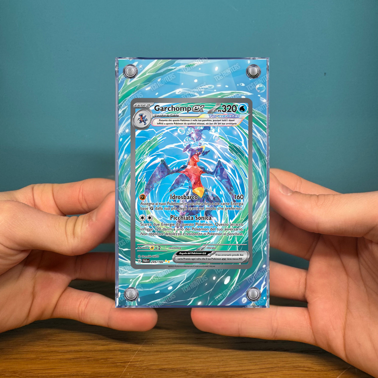 Pokémon Teca Magnetica Acrilico Extended Art - Garchomp PAR 245 | Display Case2