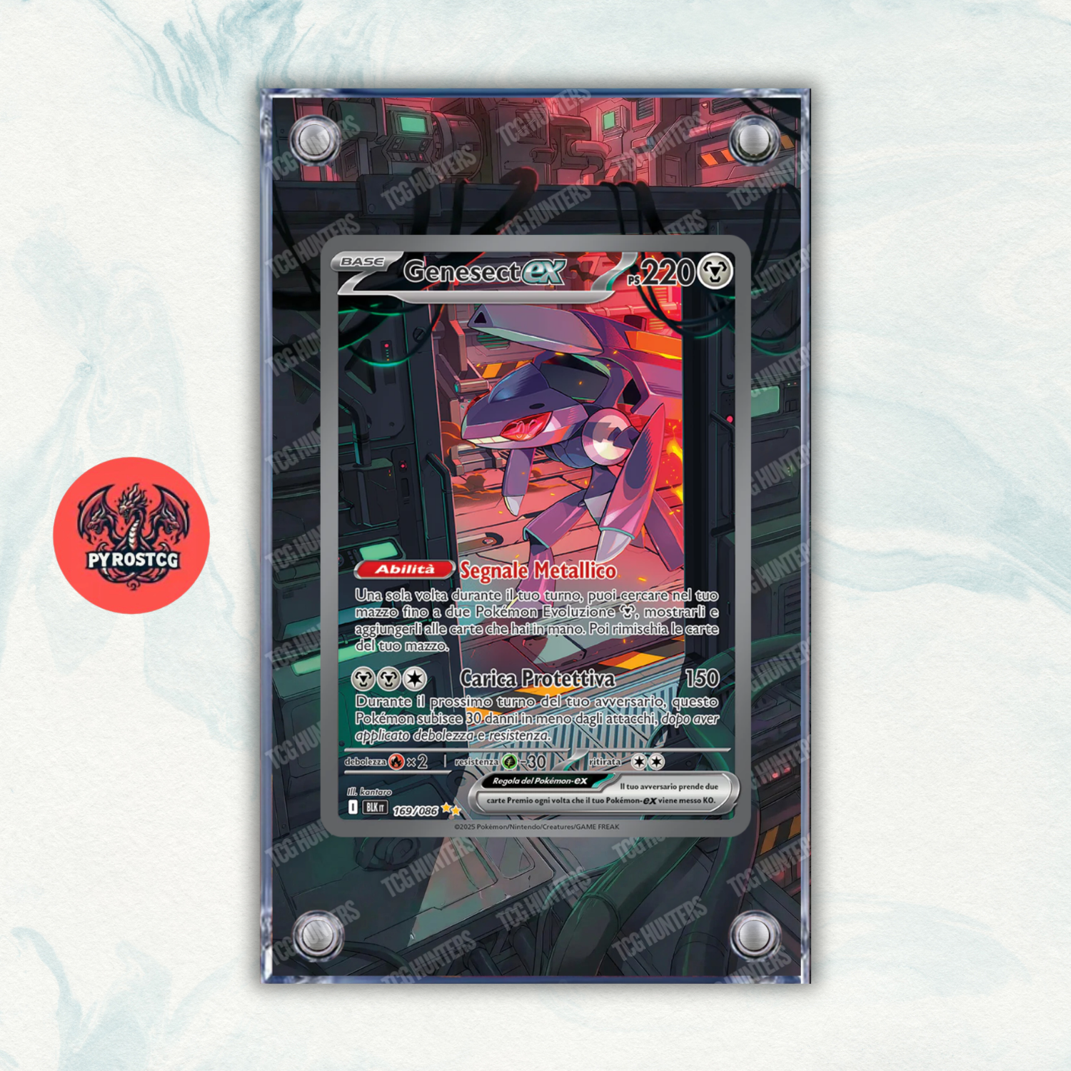 Pokémon Teca Magnetica Acrilico Extended Art - Genesect BLK 169 | Display Case0
