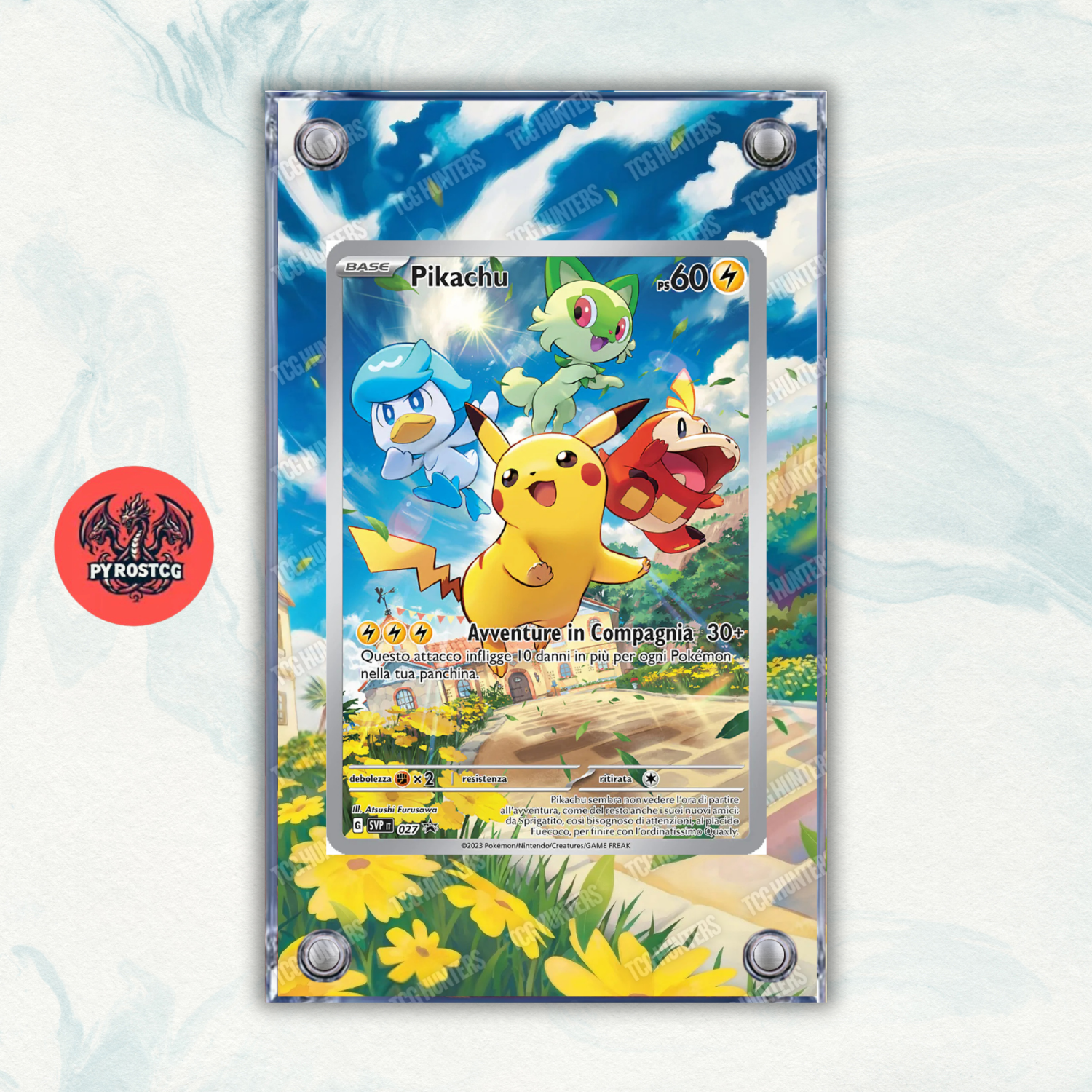Pokémon Teca Magnetica Acrilico Extended Art - Pikachu SVP 027 IR | Display Case0
