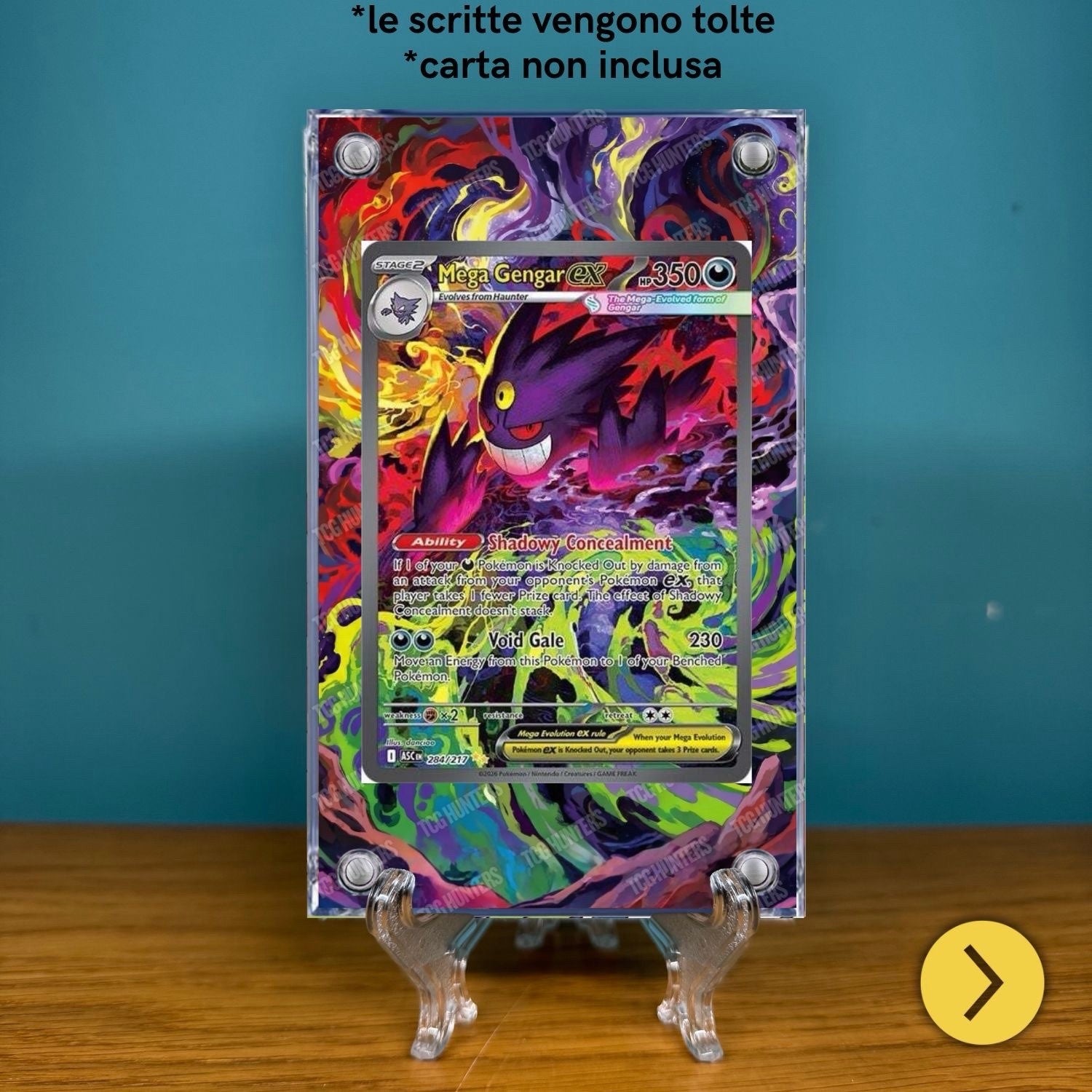 Pokémon Teca Magnetica Acrilico Extended Art  Mega Gengar ASC 284 | Display Case1