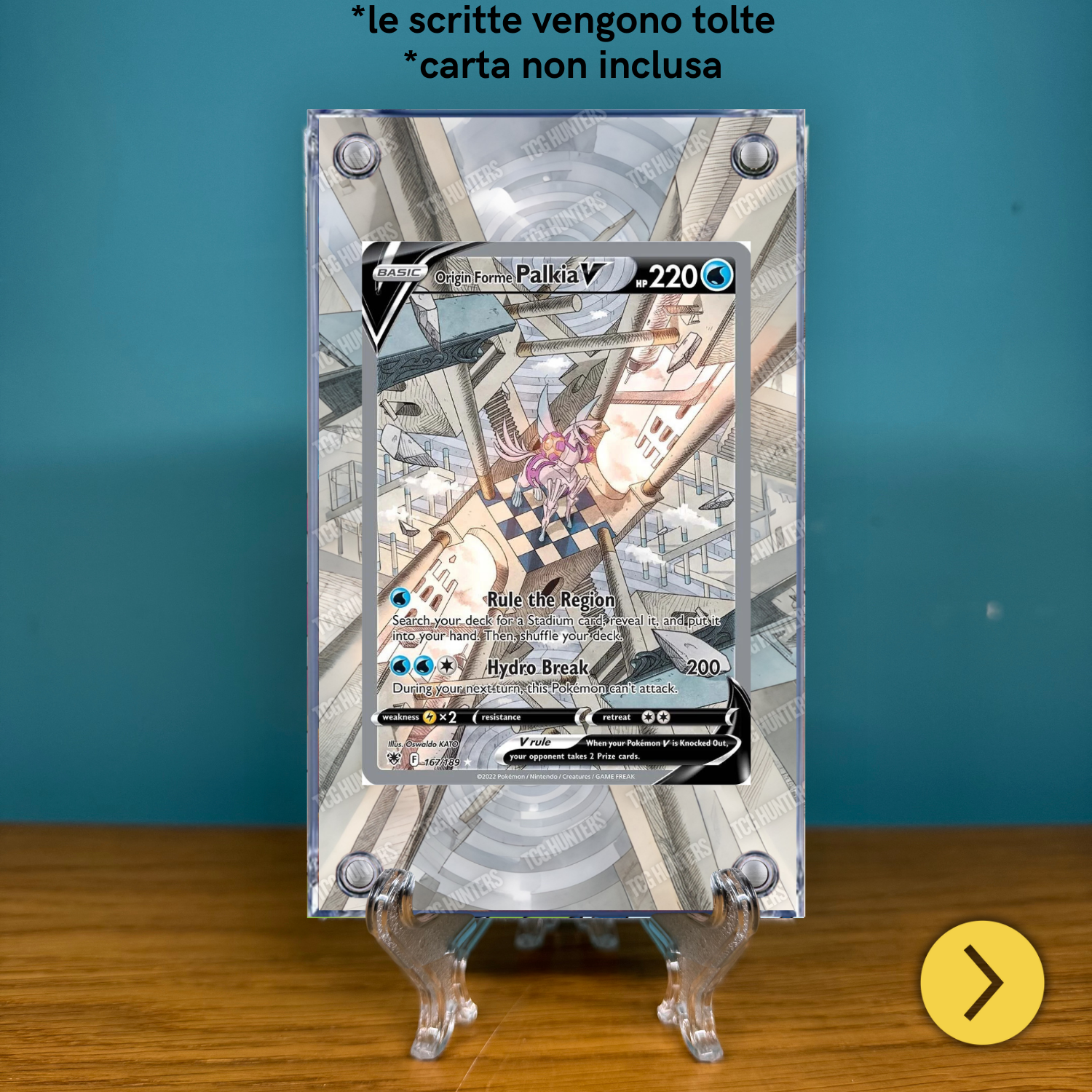 Pokémon Teca Magnetica Acrilico Extended Art - Palkia V ASR 167 | Display Case1