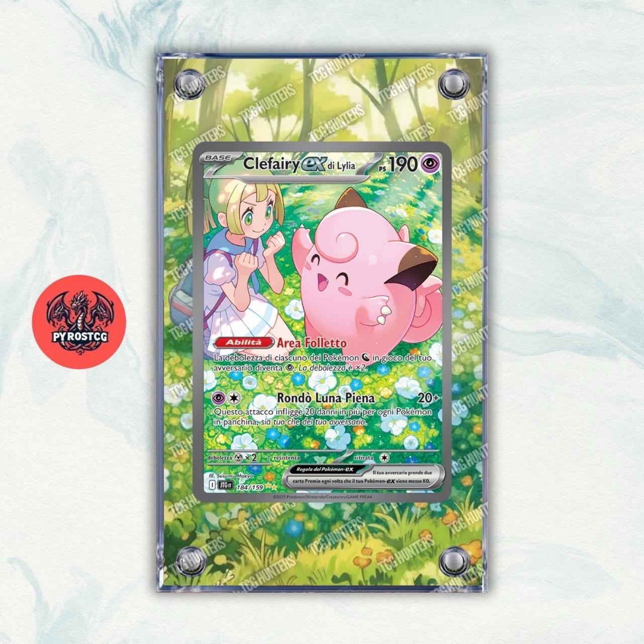 Pokémon Teca Magnetica Acrilico Extended Art - Clefairy JTG 184 | Display Case0