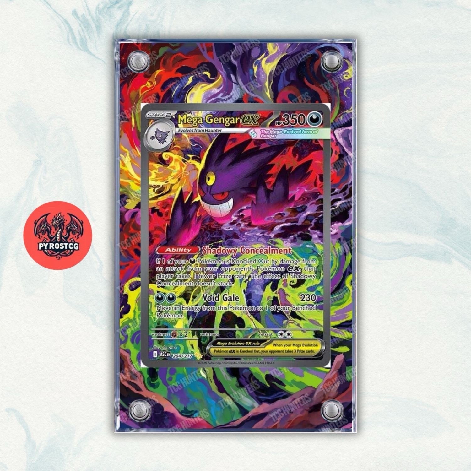 Pokémon Teca Magnetica Acrilico Extended Art  Mega Gengar ASC 284 | Display Case0