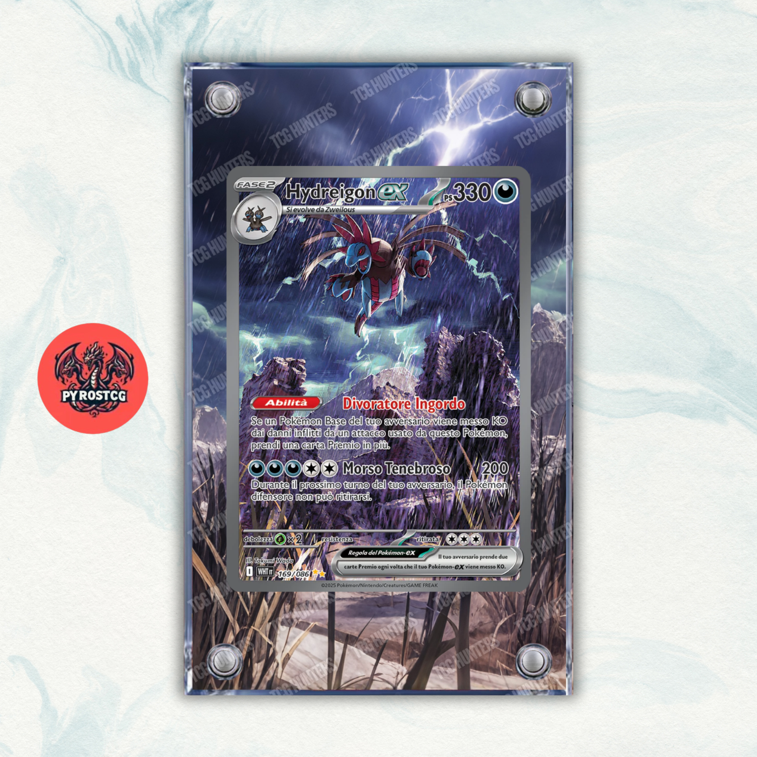 Pokémon Teca Magnetica Acrilico Extended Art - Hydreigon WHT 169 | Display Case0