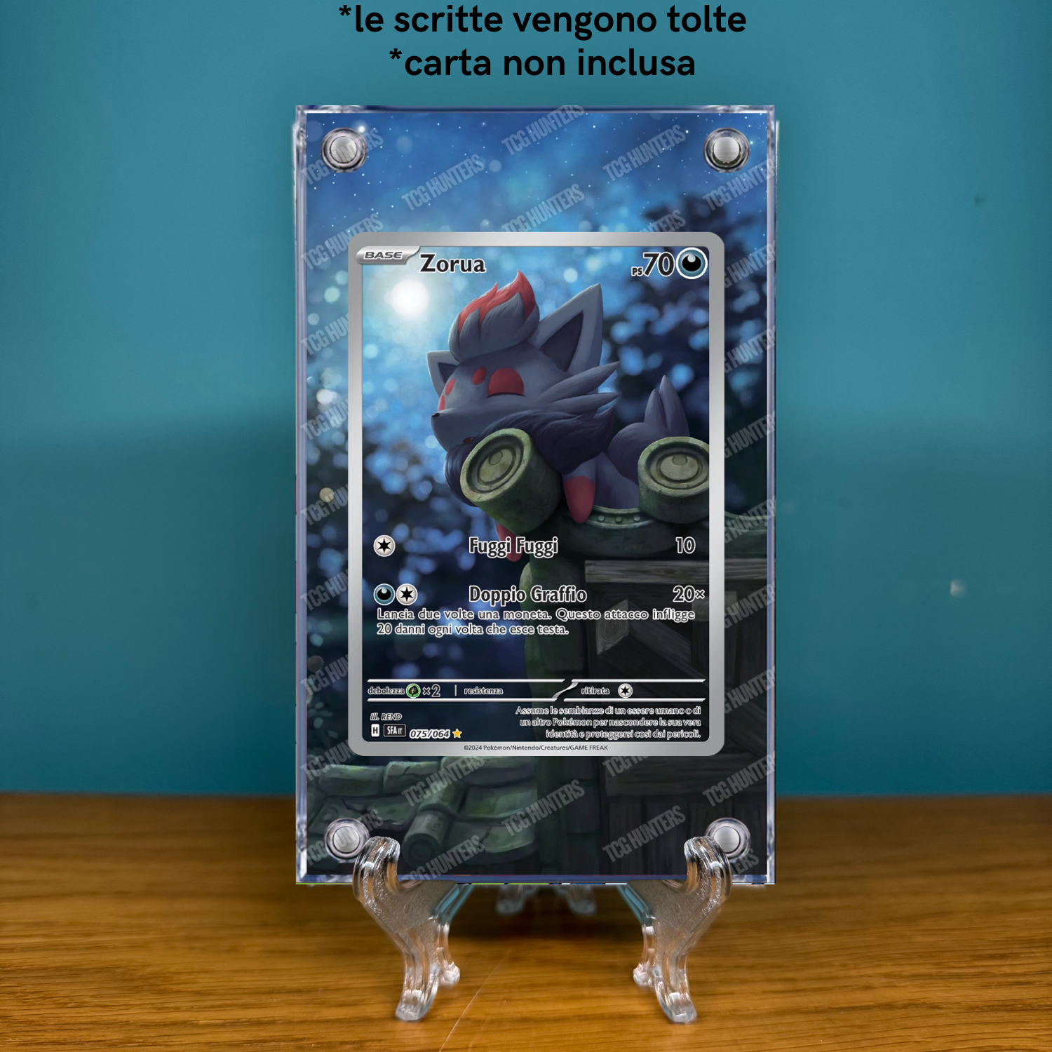 Pokémon Teca Magnetica Acrilico Extended Art - Zorua (SFA 075) | Display Case1