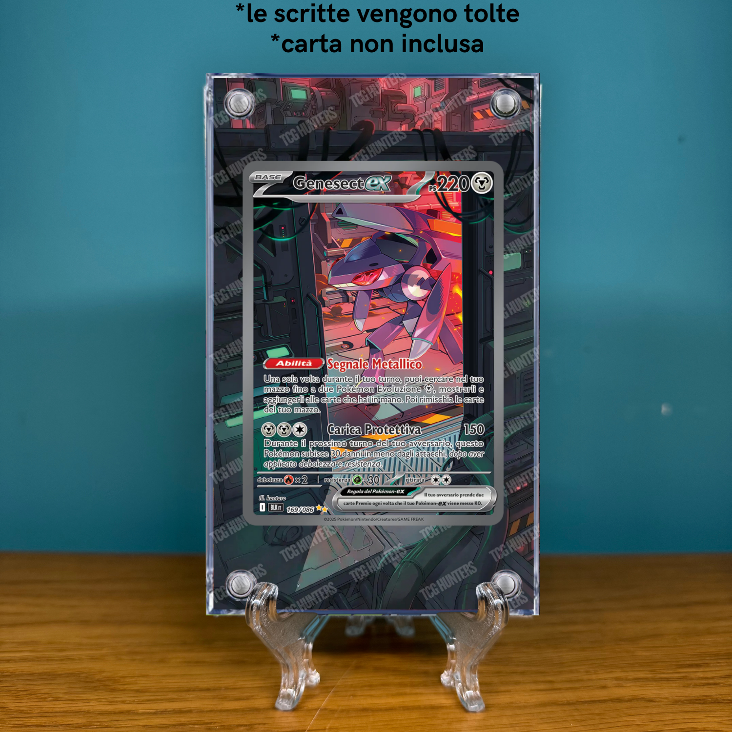 Pokémon Teca Magnetica Acrilico Extended Art - Genesect BLK 169 | Display Case1
