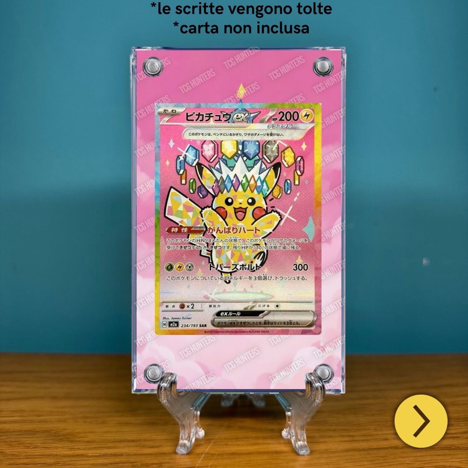 Pokémon Teca Magnetica Acrilico Extended Art - Pikachu ASC 277 | Display Case1