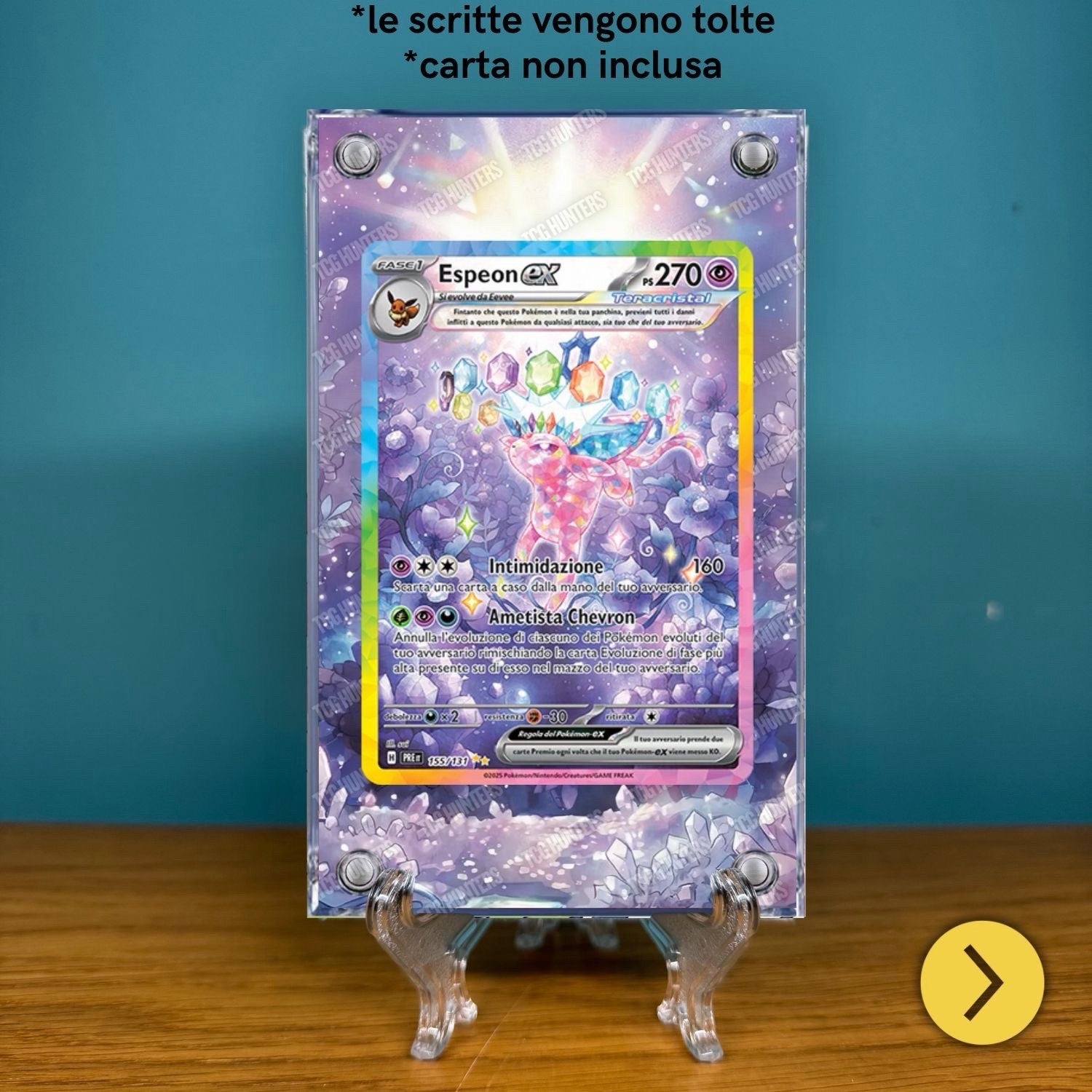 Pokémon Teca Magnetica Acrilico Extended Art - Espeon PRE 155 | Display Case1