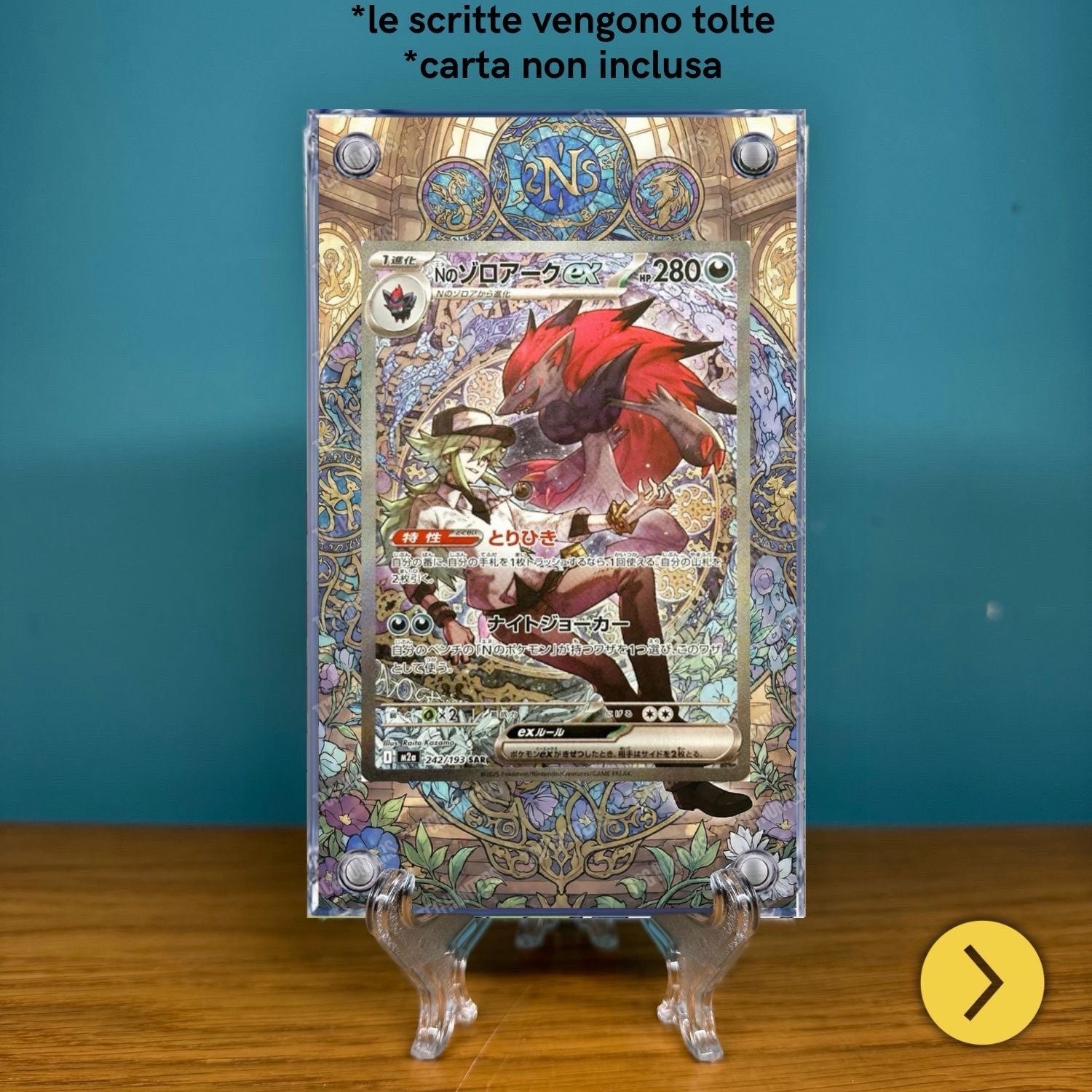 Pokémon Teca Magnetica Acrilico Extended Art Zoroark Di N M2a 242 | Display Case1