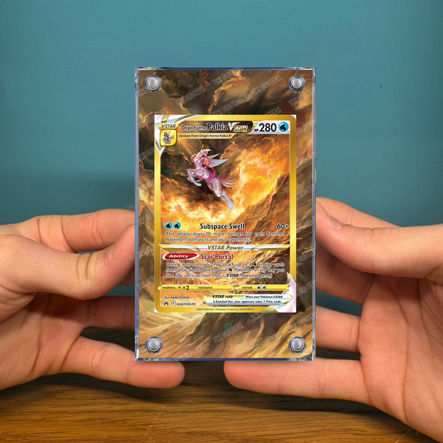Pokémon Teca Magnetica Acrilico Extended Art - Palkia CRZ GG67 | Display Case2