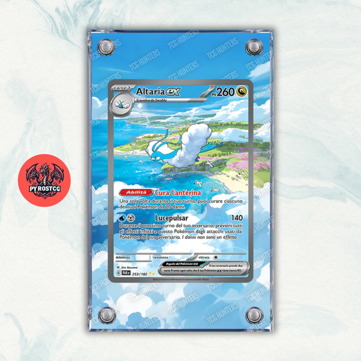 Pokémon Teca Magnetica Acrilico Extended Art - Altaria ex PAR 253 | Display Case0
