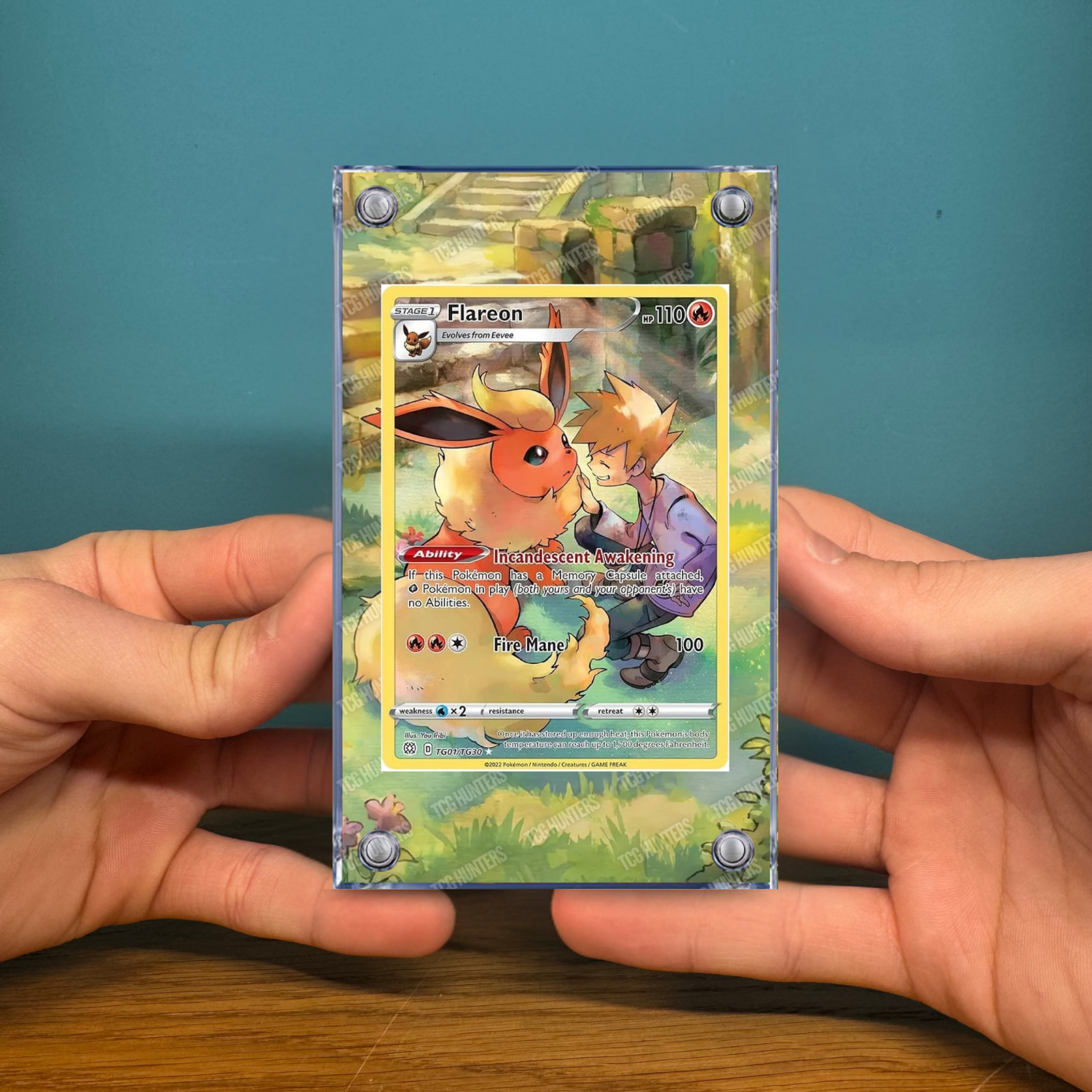 Pokémon Teca Magnetica Acrilico Extended Art - Flareon (BRS TG01) | Display Case2