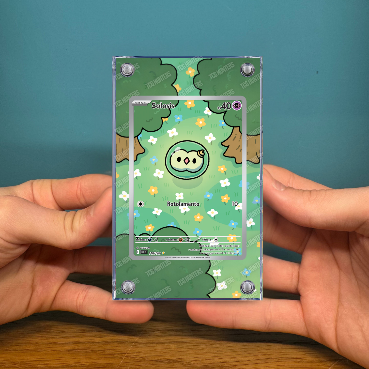 Pokémon Teca Magnetica Acrilico Extended Art - Solosis (BLK 118) | Display Case2