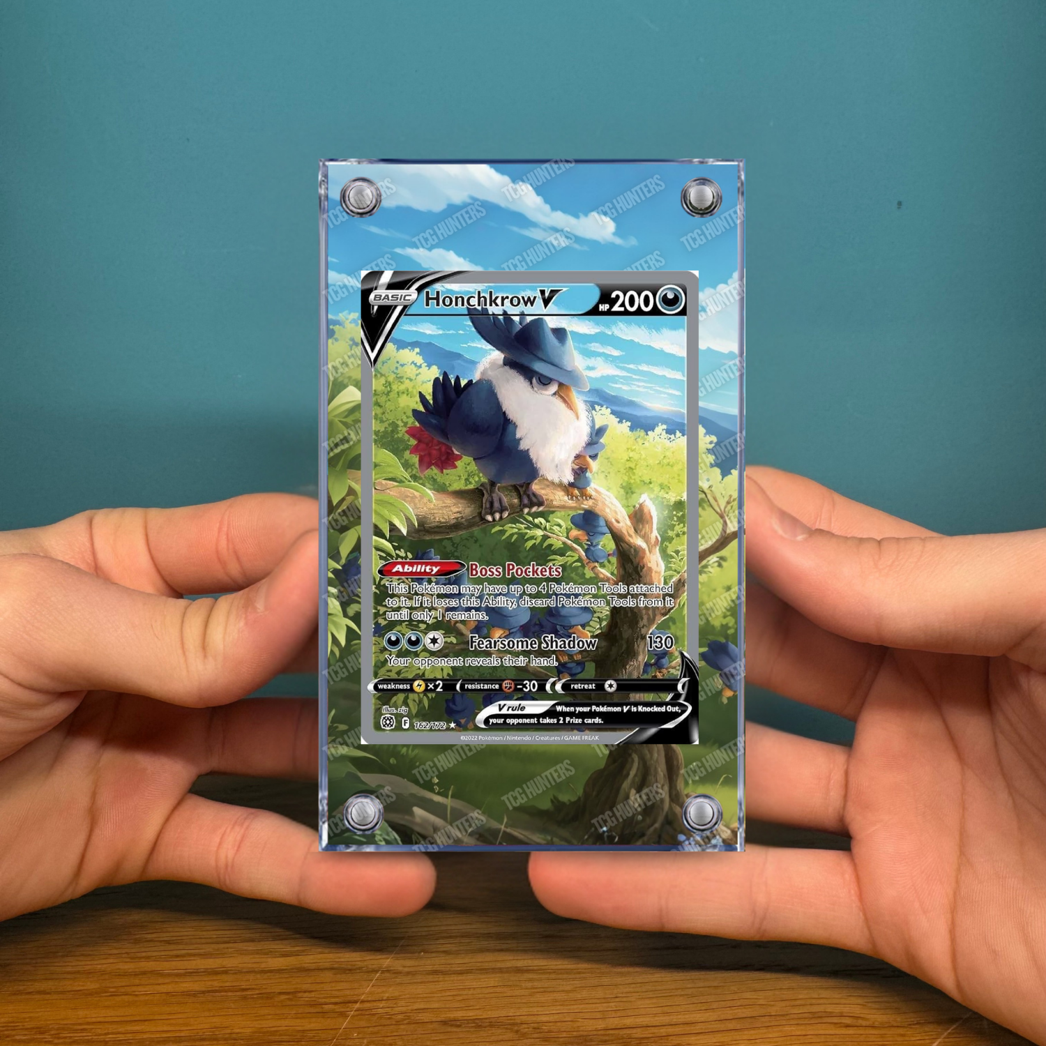 Pokémon Teca Magnetica Acrilico Extended Art - Honchkrow V BRS 162 Display Case2