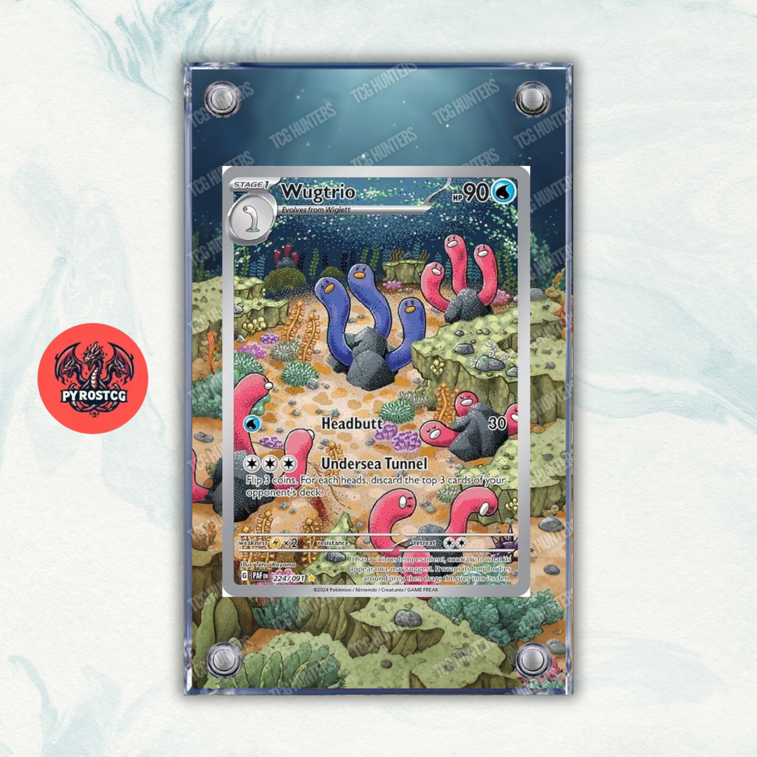 Pokémon Teca Magnetica Acrilico Extended Art - Wugtrio (PAF 224) | Display Case0