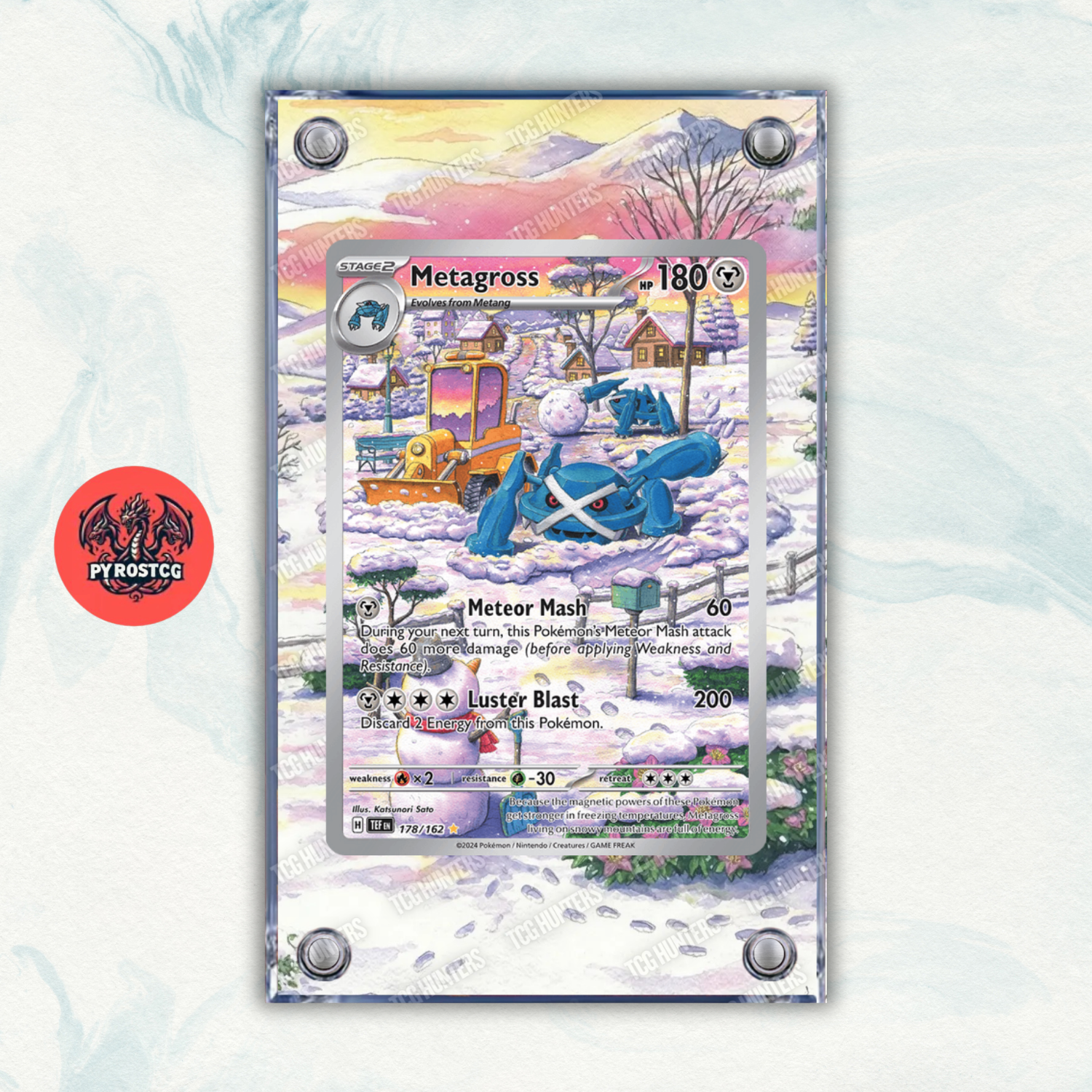 Pokémon Teca Magnetica Acrilico Extended Art - Metagross TEF 178 | Display Case0