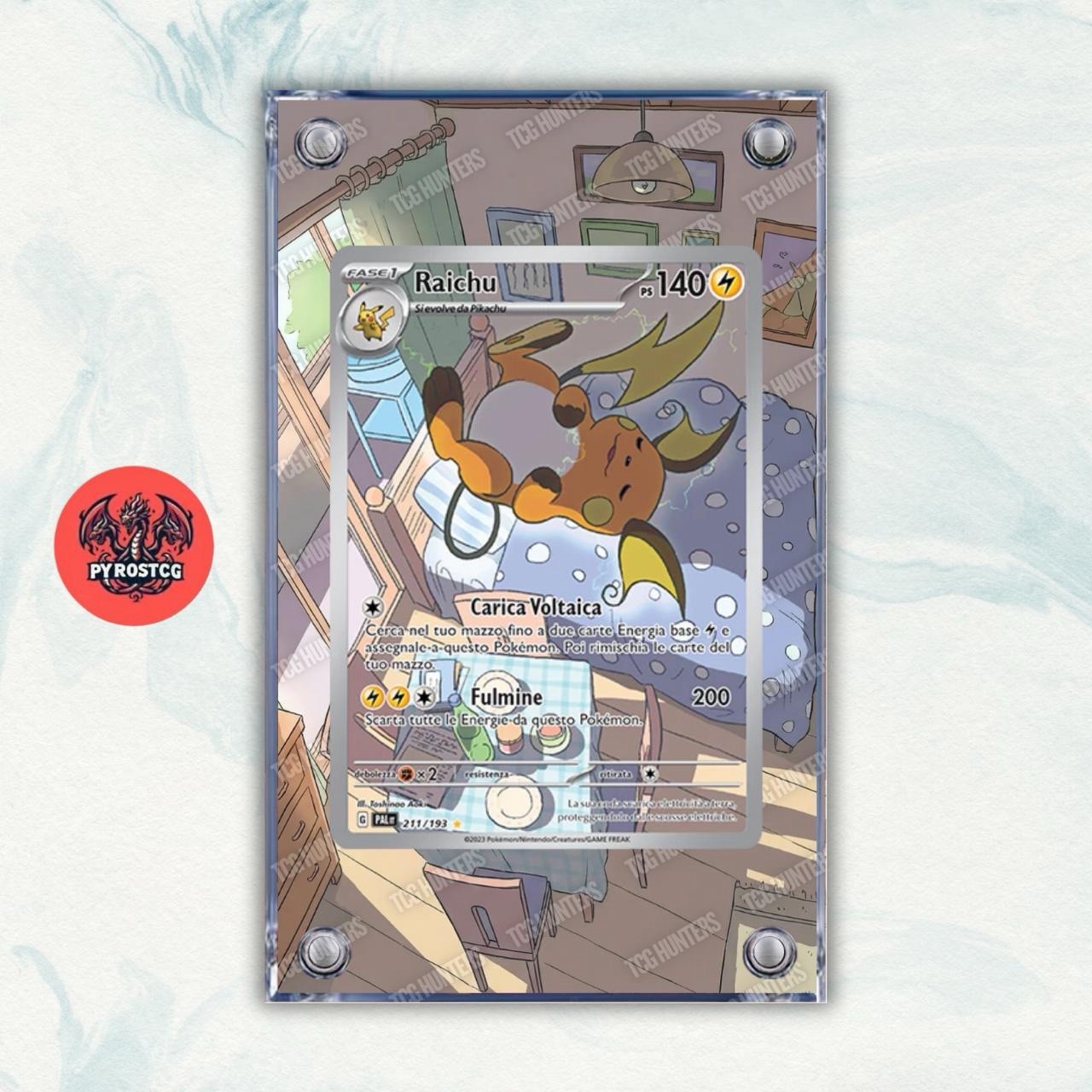 Pokémon Teca Magnetica Acrilico Extended Art - Raichu PAL 211 | Display Case0