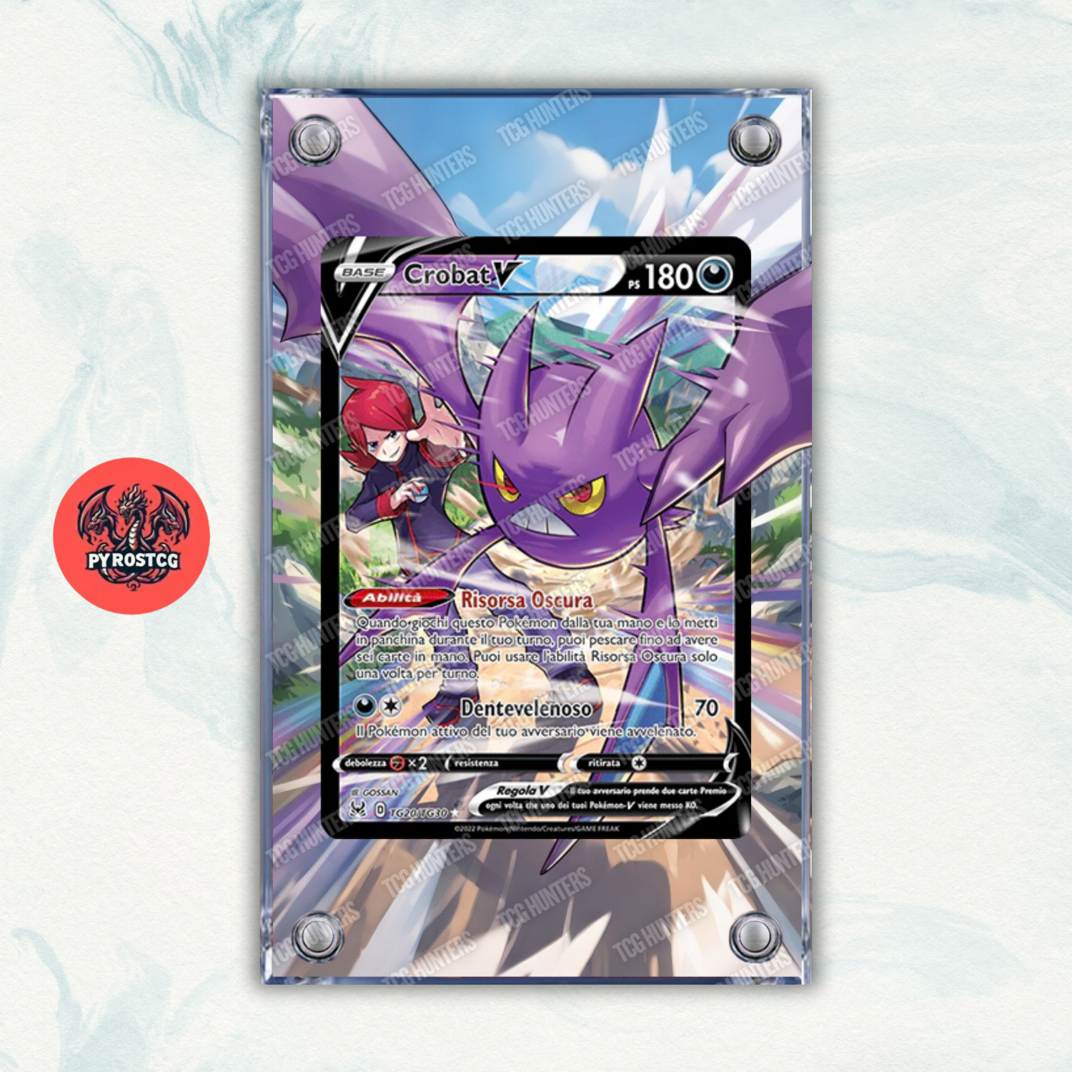 Pokémon Teca Magnetica Acrilico Extended Art - Crobat V LOR TG20 | Display Case0