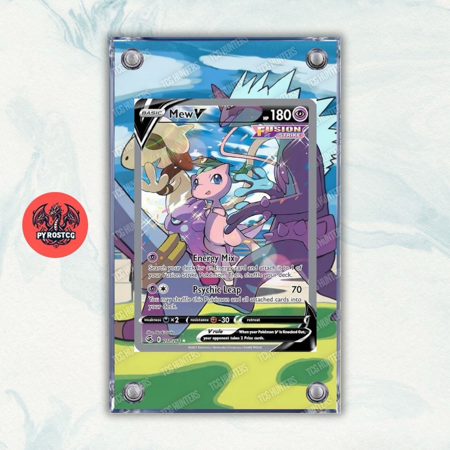 Pokémon Teca Magnetica Acrilico Extended Art - Mew FST 251 | Display Case0