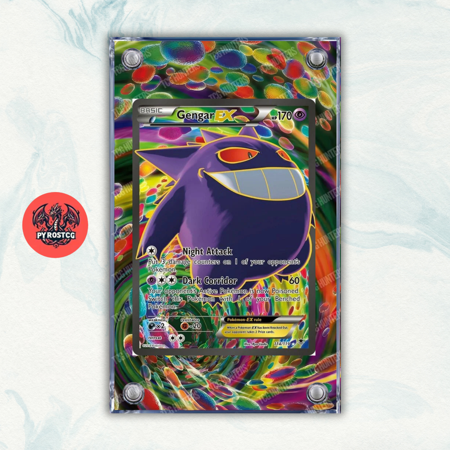 Pokémon Teca Magnetica Acrilico Extended Art - Gengar EX PHF 114 | Display Case0