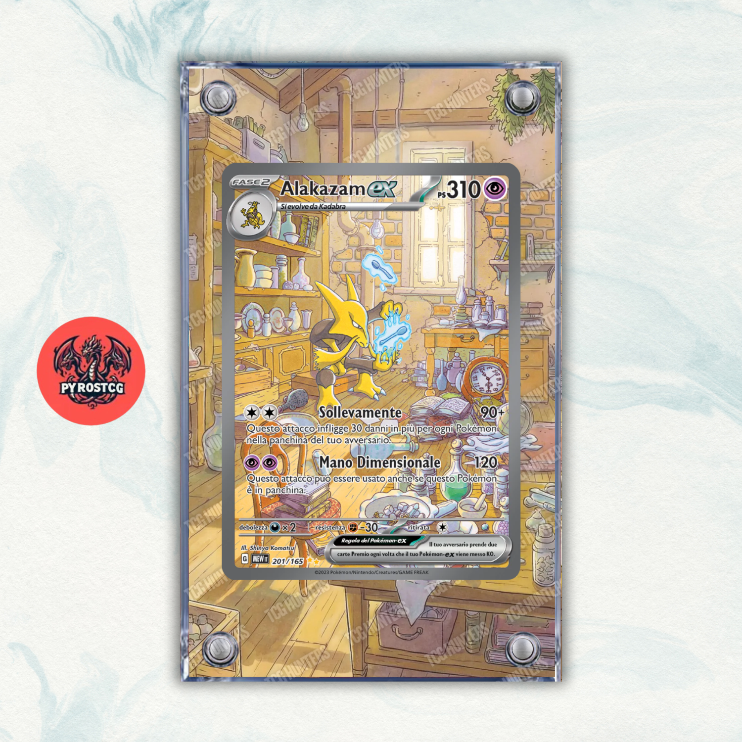Pokémon Teca Acrilico Extended Art - Alakazam ex MEW 201 151 | Display Case0