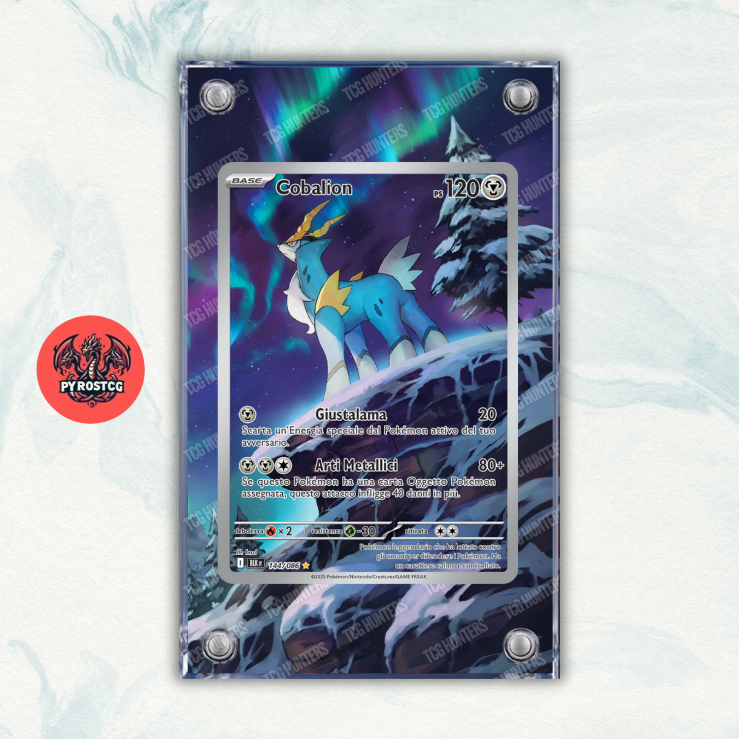 Pokémon Teca Magnetica Acrilico Extended Art - Cobalion BLK 144 | Display Case0