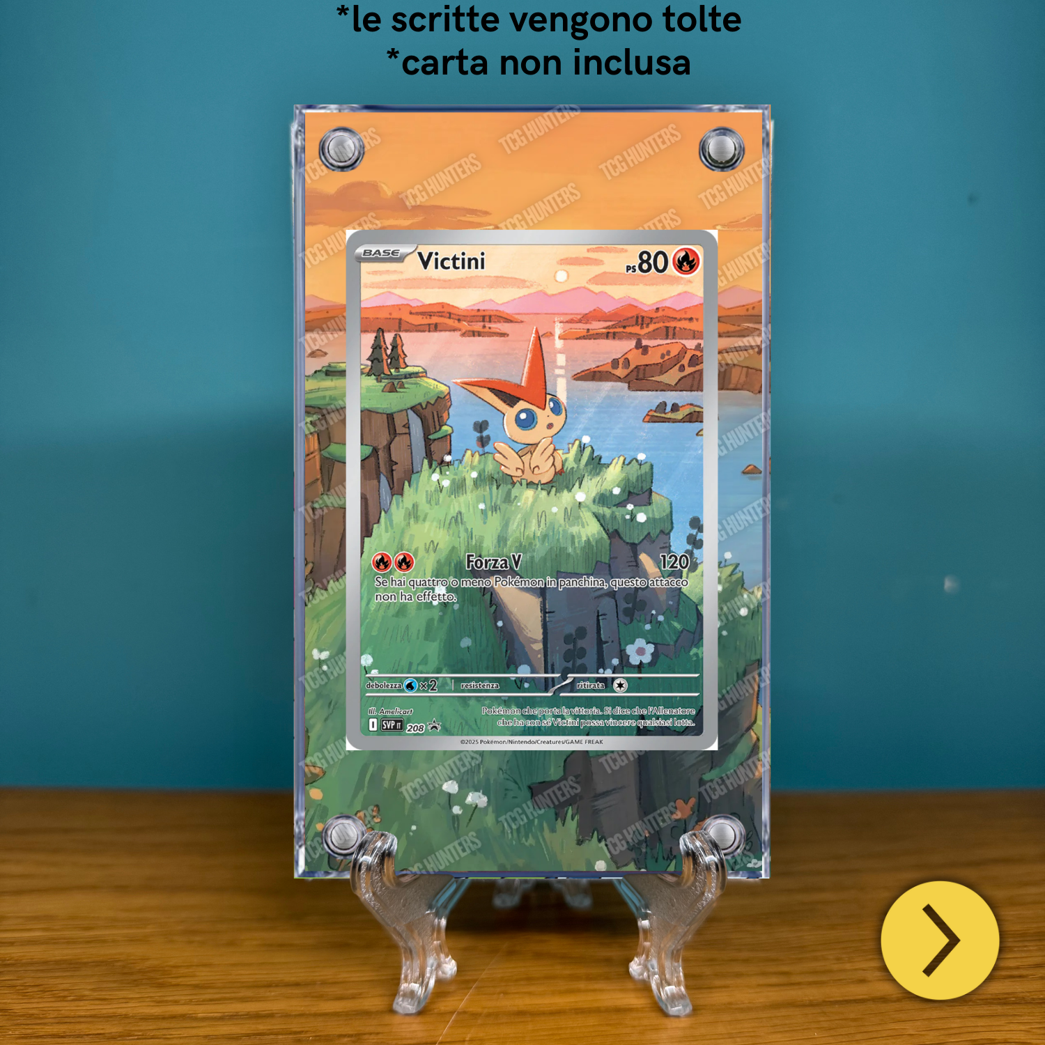 Pokémon Teca Acrilico Extended Art - Victini SVP 208 SV Promo | Display Case1