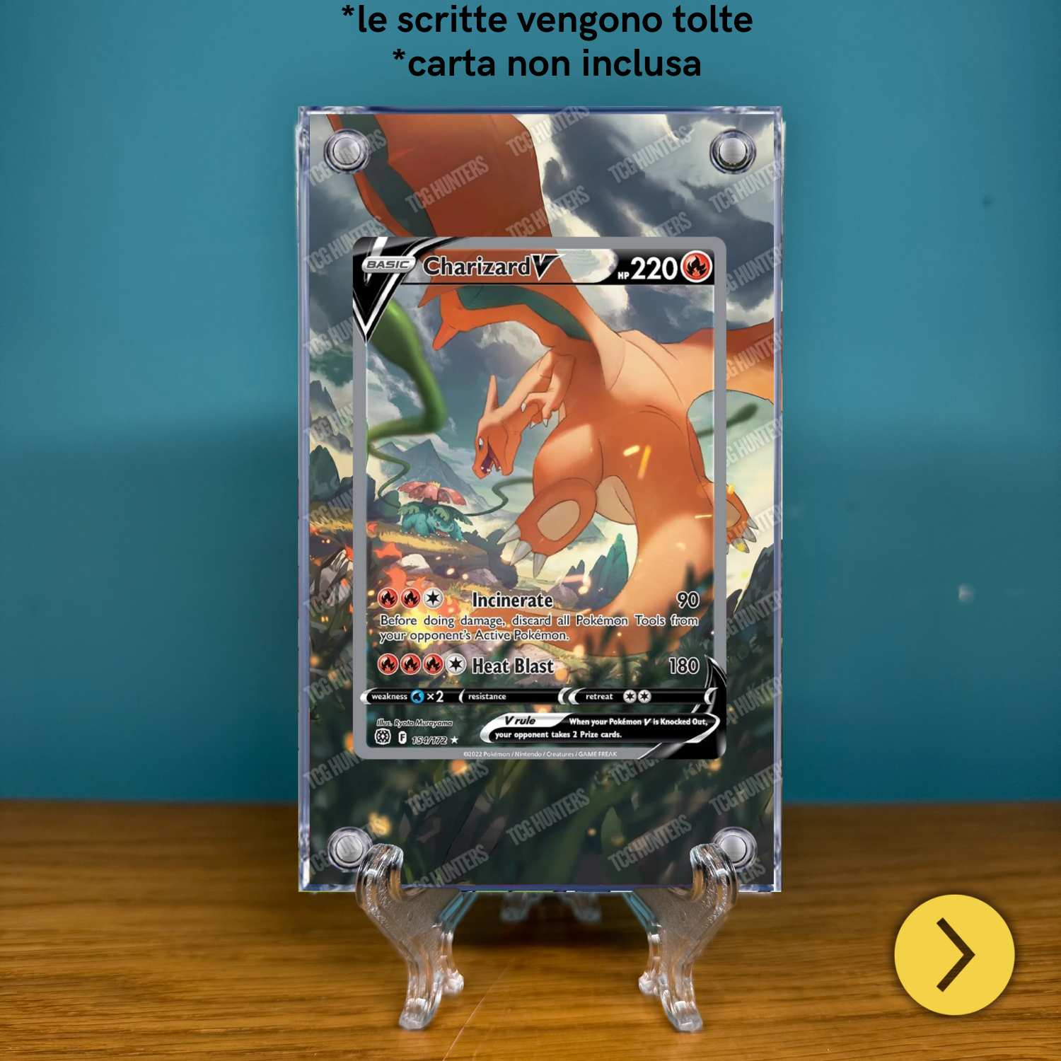 Pokémon Teca Magnetica Acrilico Extended Art - Charizard BRS 154 | Display Case1