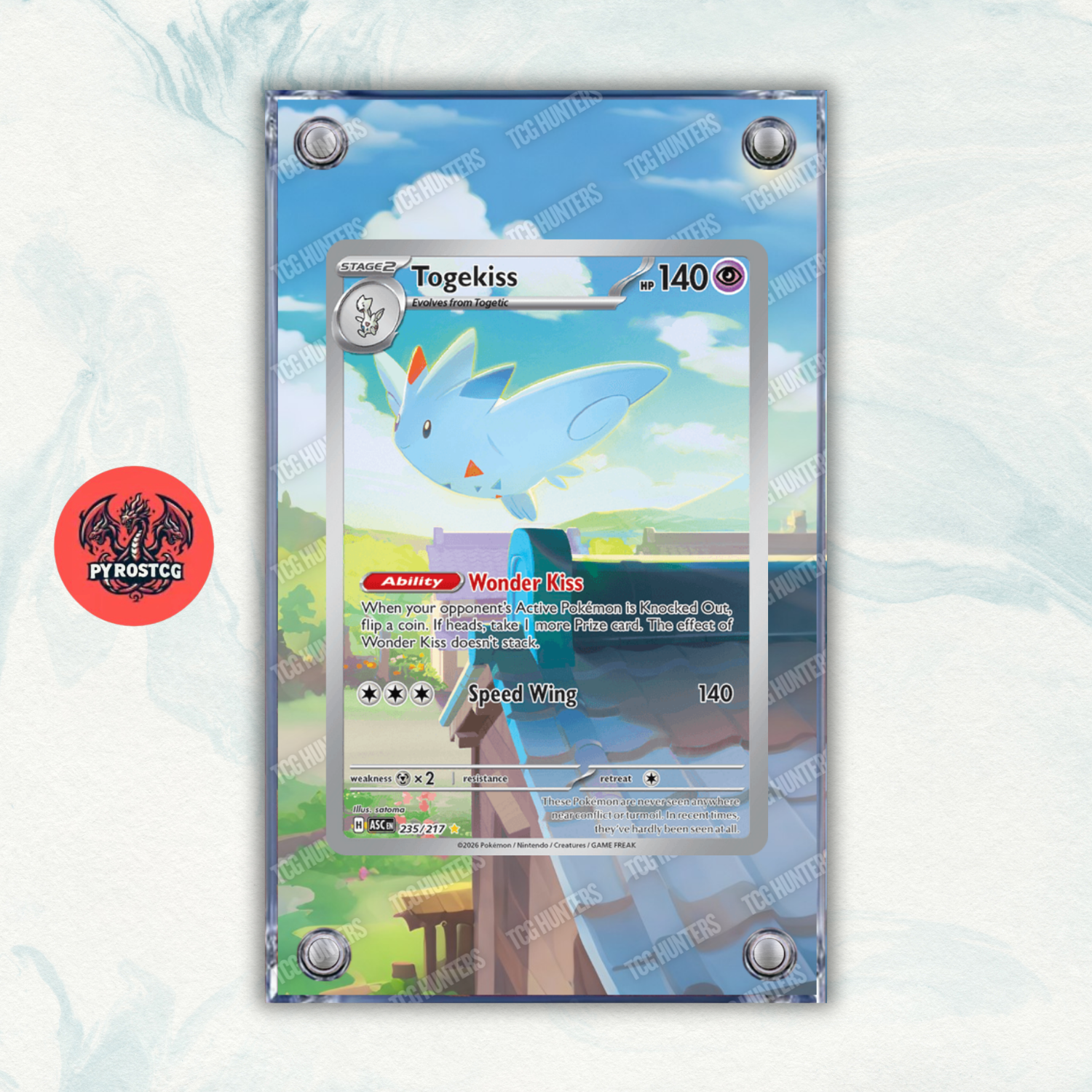 Pokémon Teca Magnetica Acrilico Extended Art - Togekiss ASC 235 | Display Case0